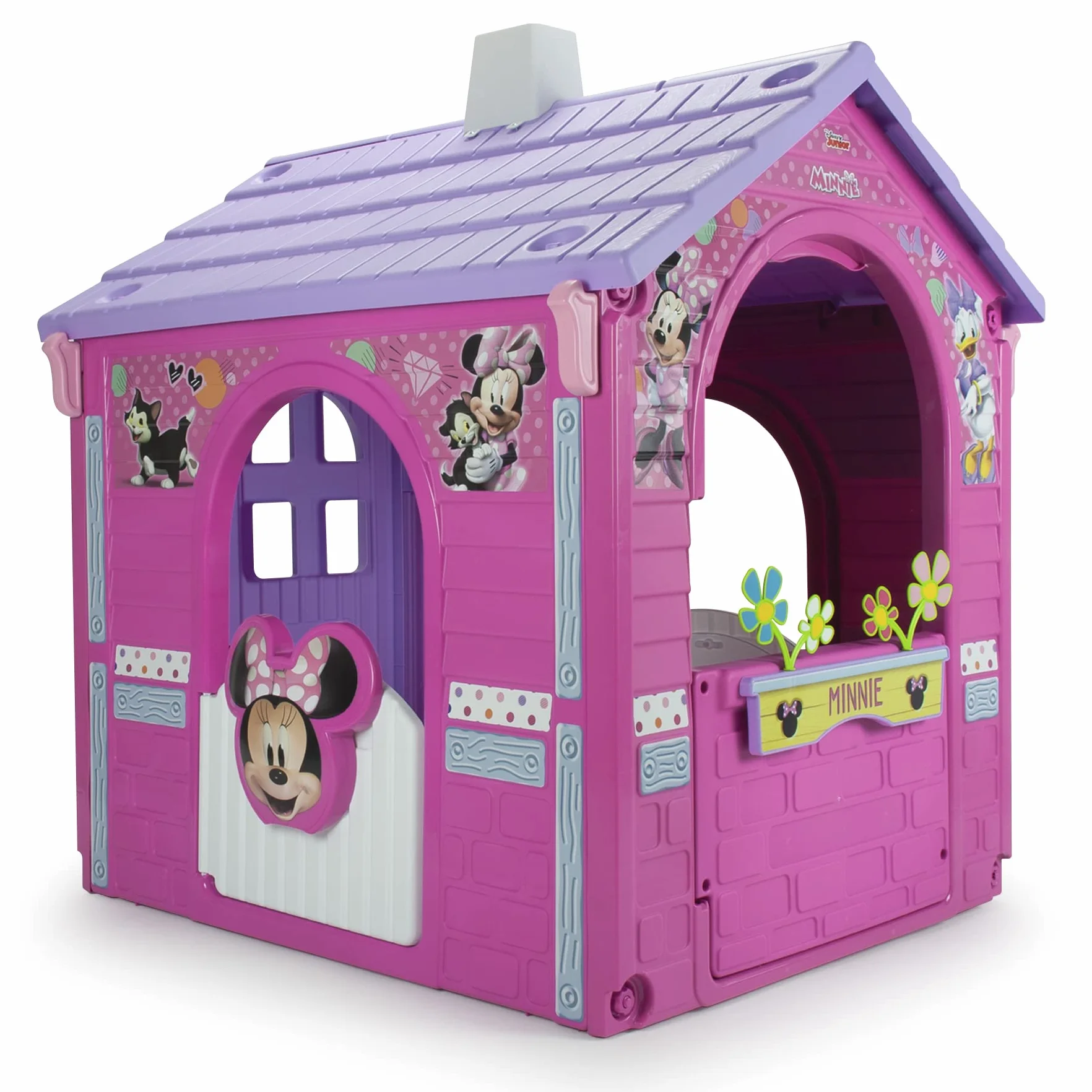 Casetta Bambini Minnie Mouse INJUSA Dai 3 Anni Rosa E Lilla Con 3 Porte 1 Finestra Plastica Resistente Ufficiale Disney Cabina Esterno Giardino Stimola Fantasia Facile Da Montare Bimba