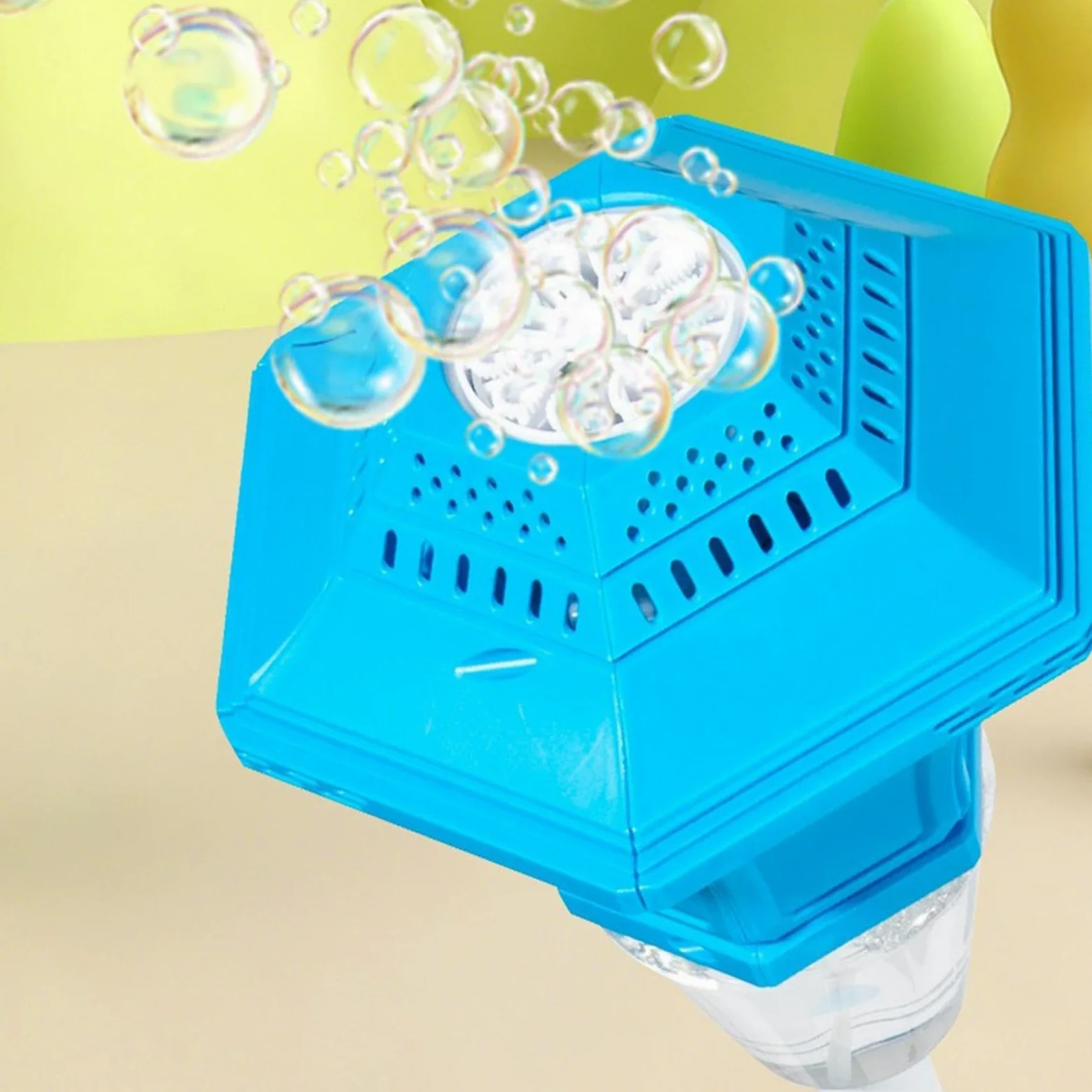 Macchina Bolle A Bacchetta Soffice giocattolo ricaricabile 10 fori a | con Musica e Luce LED, Altezza Regolabile, Picchetto da Terra e Bacchetta Autoportante Per Matrimoni Giardino Piscin