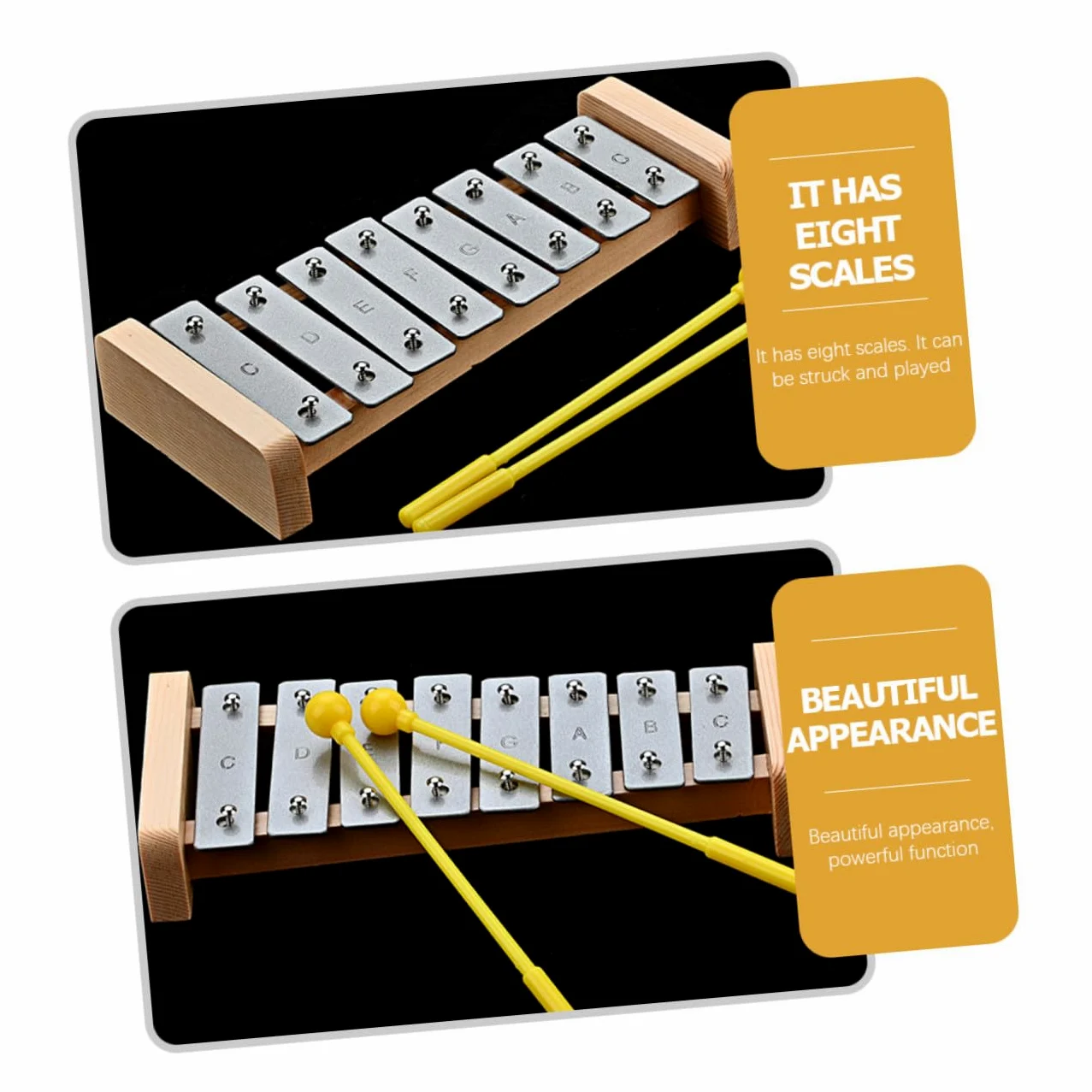 SUPVOX Xilofono Legno Ragazzo Ragazza Strumento Musicale per Ragazzo Ragazza Giocattolo Xilofono Percussioni per Piccoli
