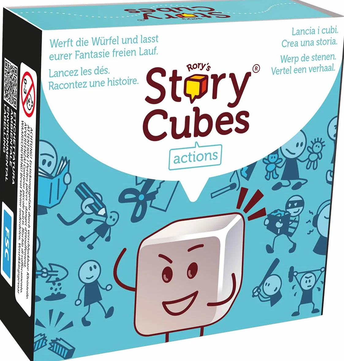 Zygomatic, Rory's Story Cubes Actions, gioco di dadi 1+ giocatore, 6+ anni, 20 minuti, tedesco, multilingue