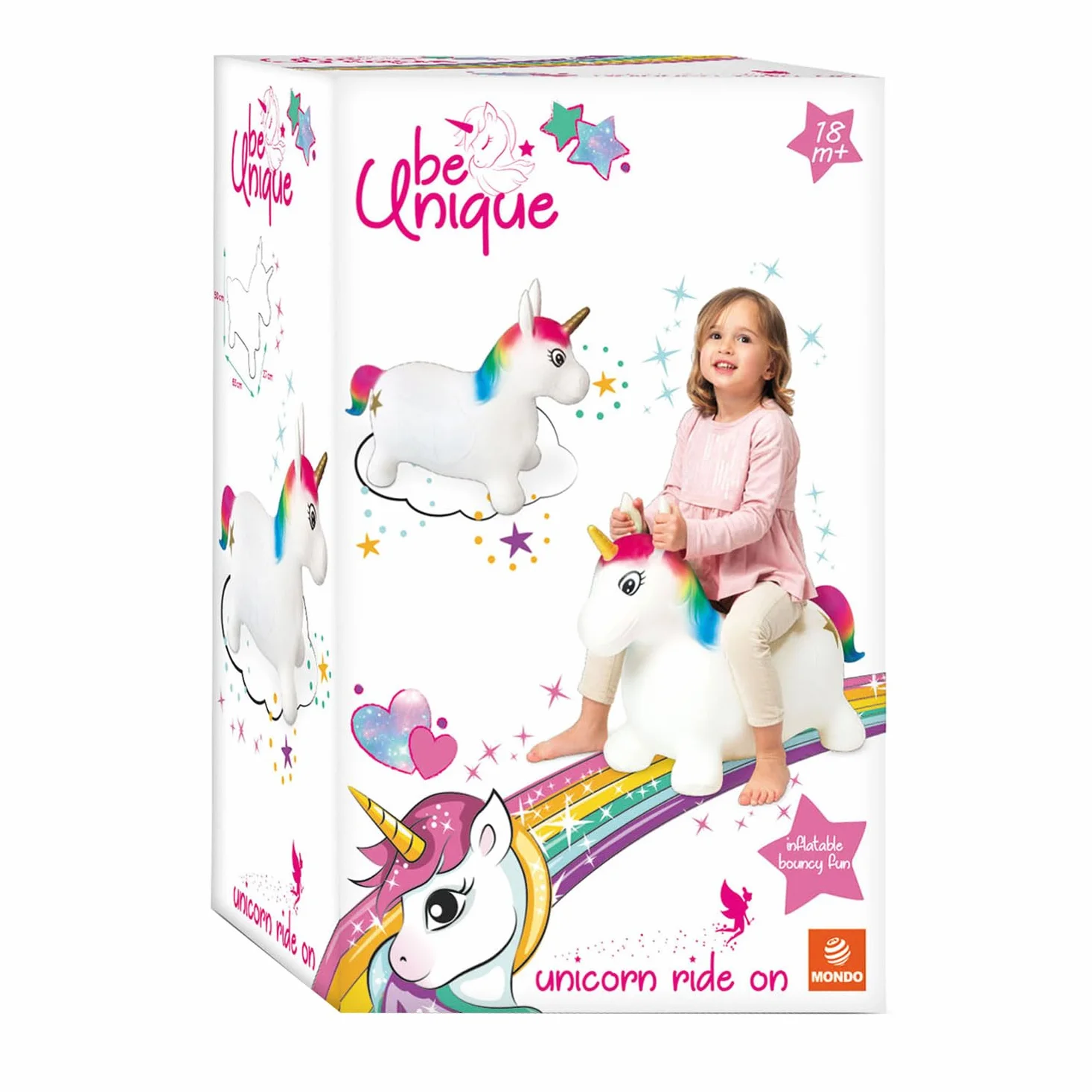 Mondo Toys Unicorn Ride-On Gonfiabile Cavalcabile per Bambini