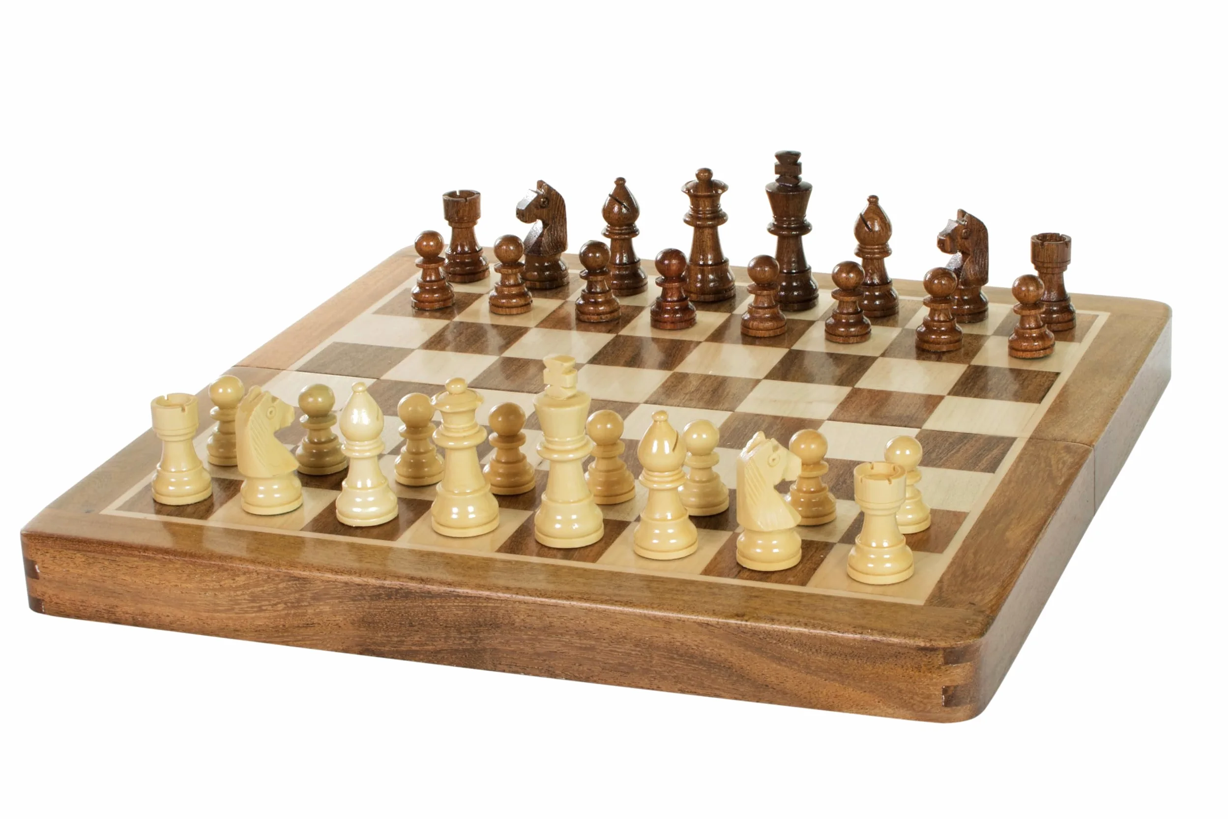 Sunrise Chess & Games Eleganti scacchi all'alba, Sunrise Chess Set di scacchi magnetici con scacchiera intarsiata da 30 cm: eleganza e mobilità per la migliore esperienza di gioco