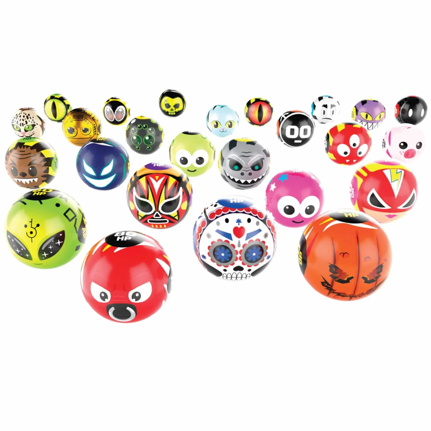 Freak Marbles Totem Pack C 6 biglie colorate con disegni abbinati 1 rara