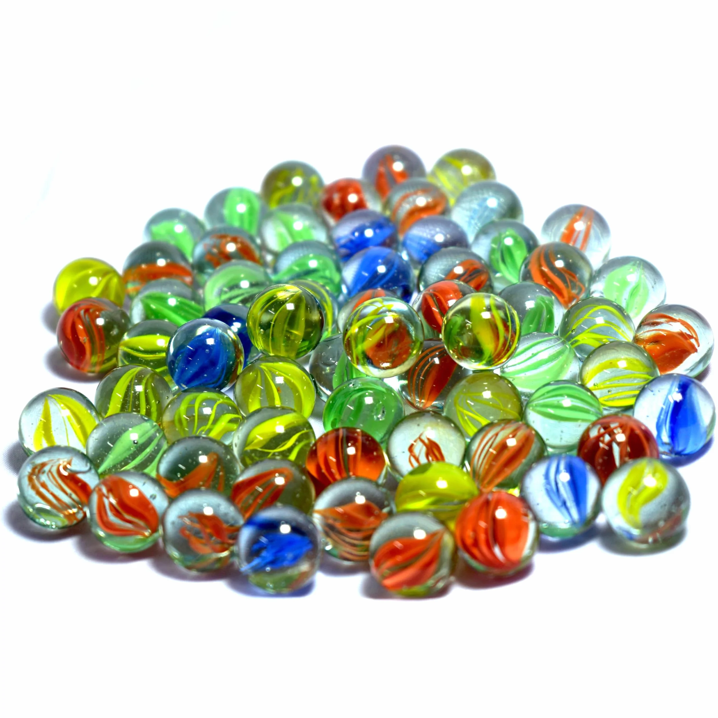 ARSUK Biglie di vetro 16 mm – Biglie decorative colorate per artigianato e giochi (160-170 pezzi Colore Marmo)
