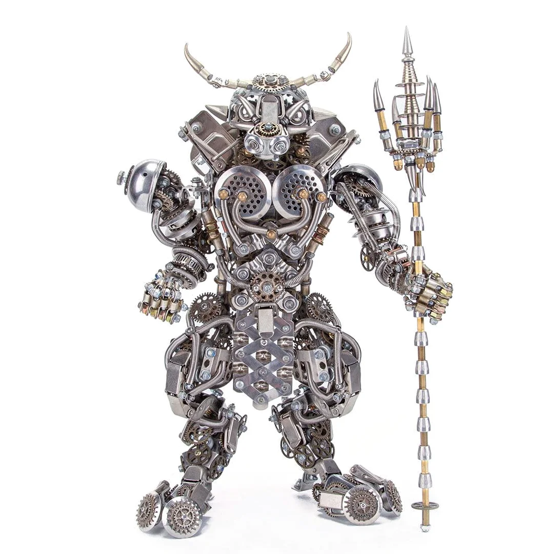 Puzzle 3D in metallo per adulti, 2500 pezzi, fai da te, steampunk, creatura mitica in metallo, kit con armatura e arma, decorazioni creative per casa o ufficio