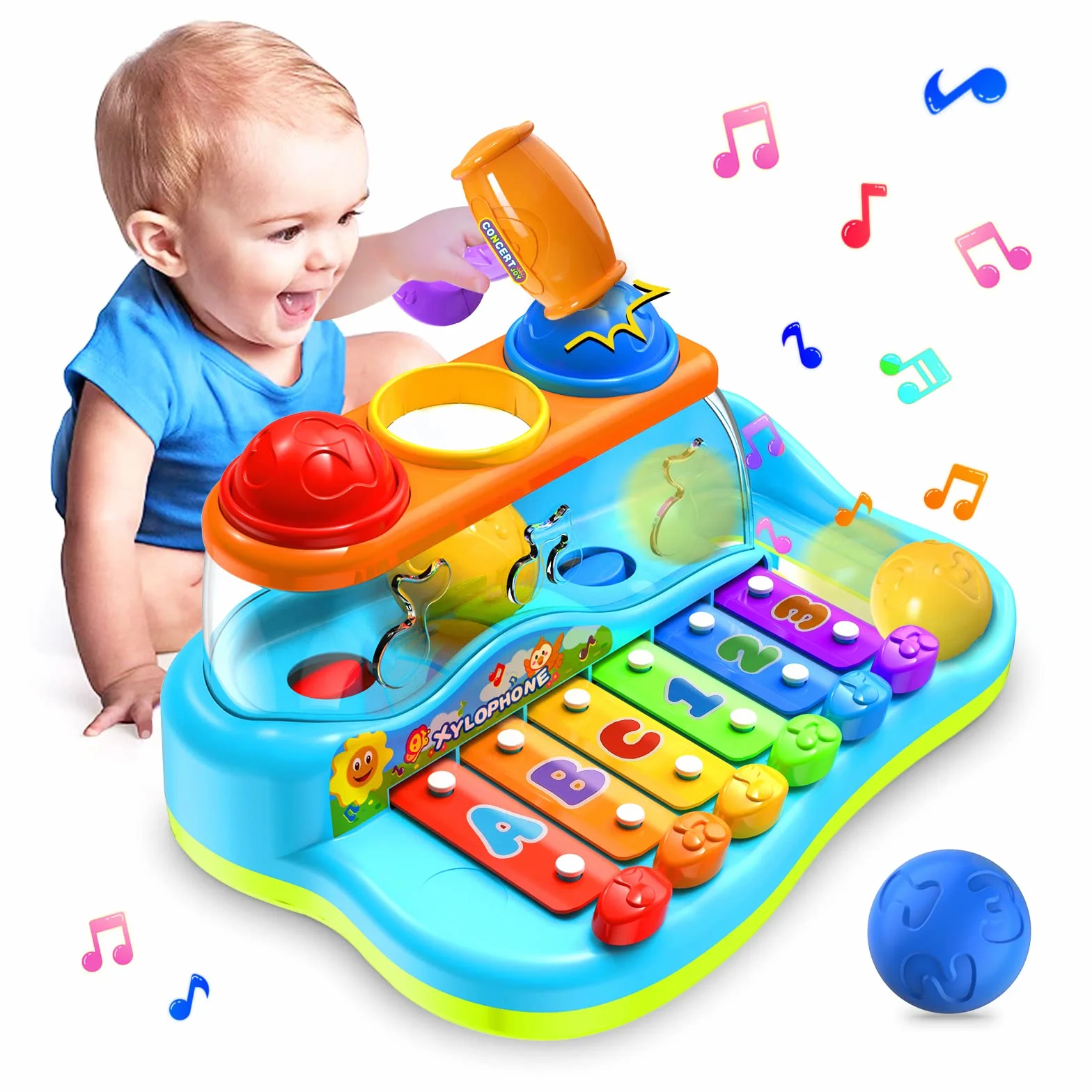 Yerloa Giocattoli Giochi Bambini 1 Anno Xilofono Strumento Musicale Educativi 1 Anno Suonare la Tastiera Bimba Regalo 1 2 3 Anni Ragazzi e Ragazze