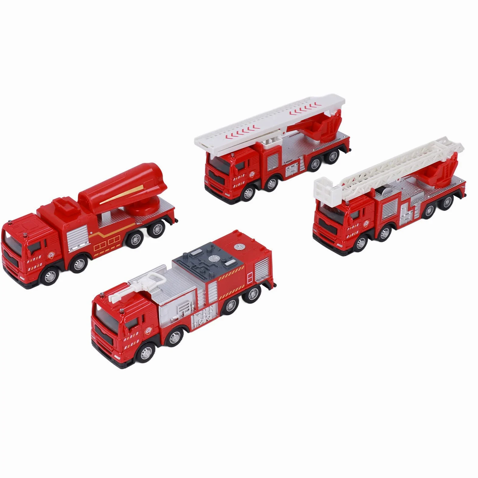 Set di Giocattoli per Camion dei Pompieri, Veicoli Colorati per Vigili del Fuoco, Coltiva la Consapevolezza della Sicurezza per i Bambini, Lega e Plastica Antiruggine, Perfetto per la Casa e