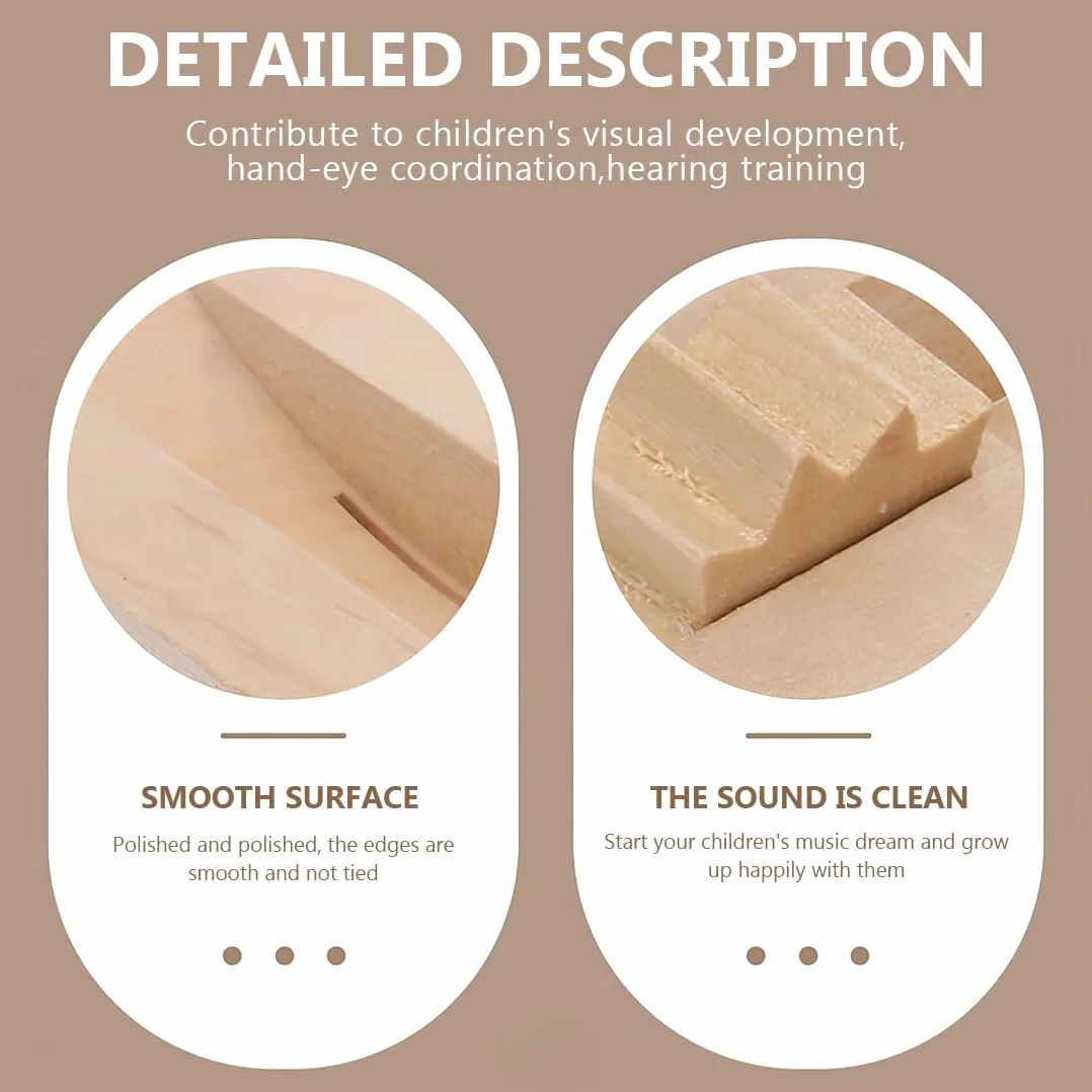 2 Pezzi Strumenti Musicali Bambini, Cricchetto in Legno Raganella Legno, Giocattolo Tradizionale Matraca Raganella, Tamburo Strumento Musicale, per Le Prime Feste di Giochi di Insegnamento