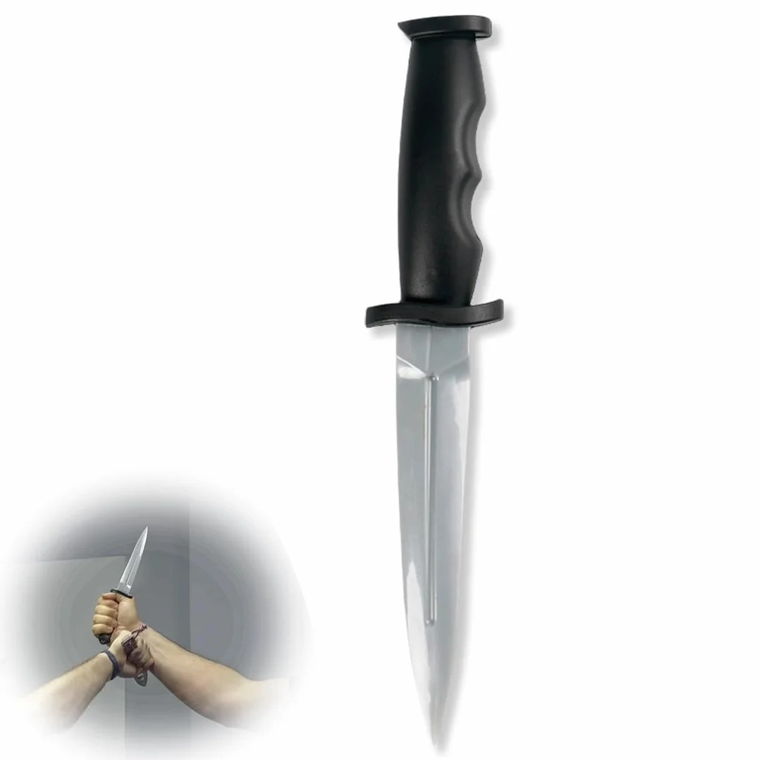 XPEX 1 coltello finto per Halloween, coltello da allenamento in silicone, accessori fai-da-te per spettacoli