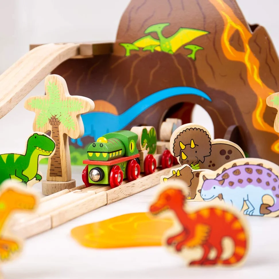 Bigjigs Rail Set per "Ferrovia dei dinosauri"