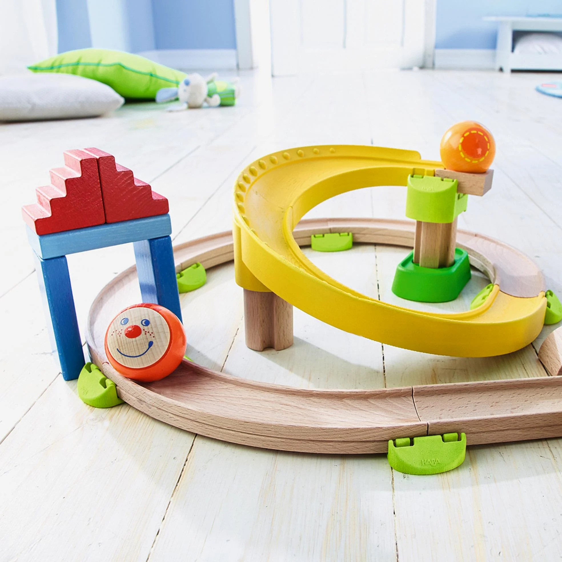 HABA 300439 Ball Track Kullerbü – Spiral Track - Marble Run with 26 Parts, for Ages 2 And up (Made in Germany)