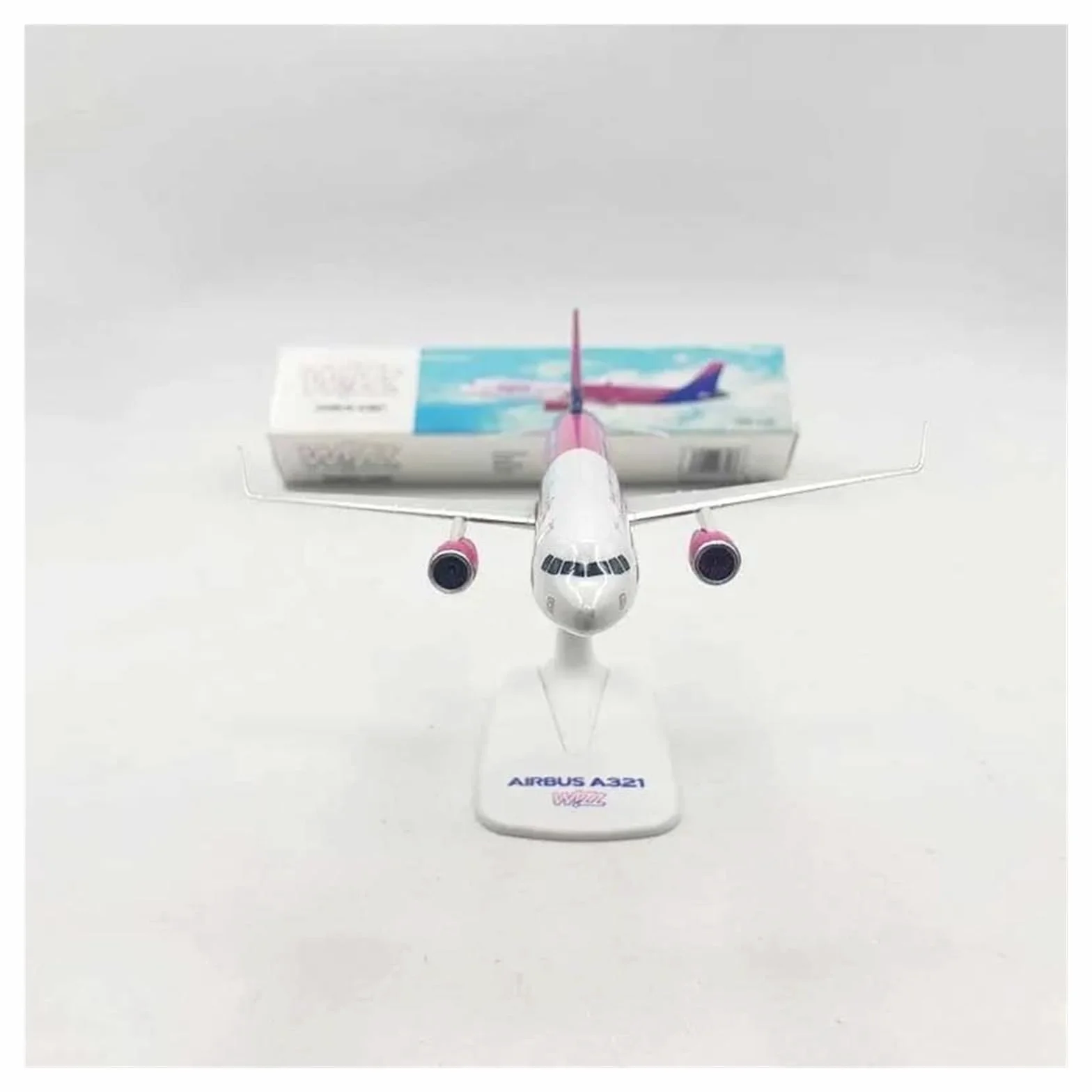 Aerei in Metallo in Miniatura Resina 20 Cm per WIZZ Air A321 Neo Modello Aeromobile Pressofuso in Miniatura Modello Aereo Kit per visualizzazione