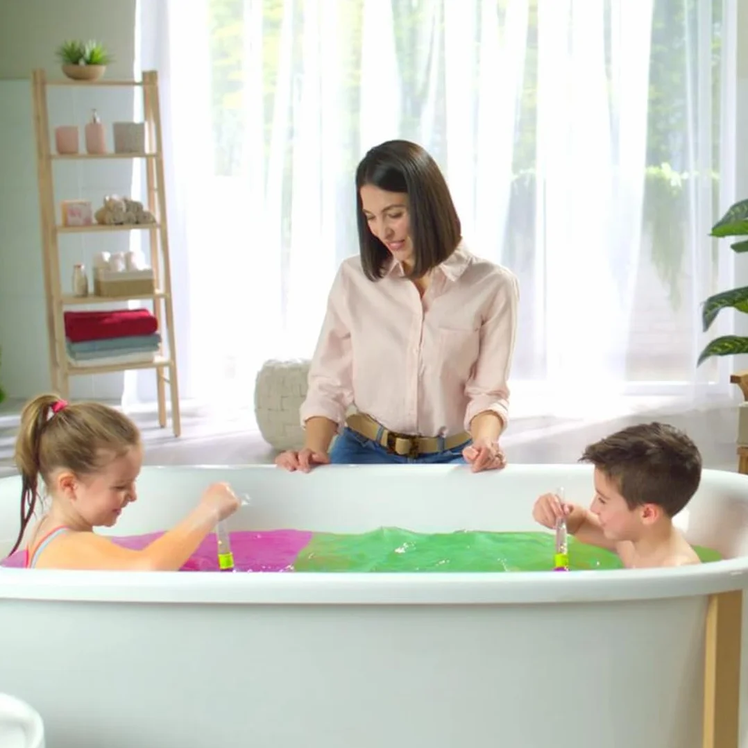 ZIMPLI - Baff Bombz Magic Brush, 4 x bombe da bagno, bacchetta magica, dipingi magicamente l'acqua del bagno, giocattolo per bambini, ricariche disponibili nel nostro negozio ZIMPLI
