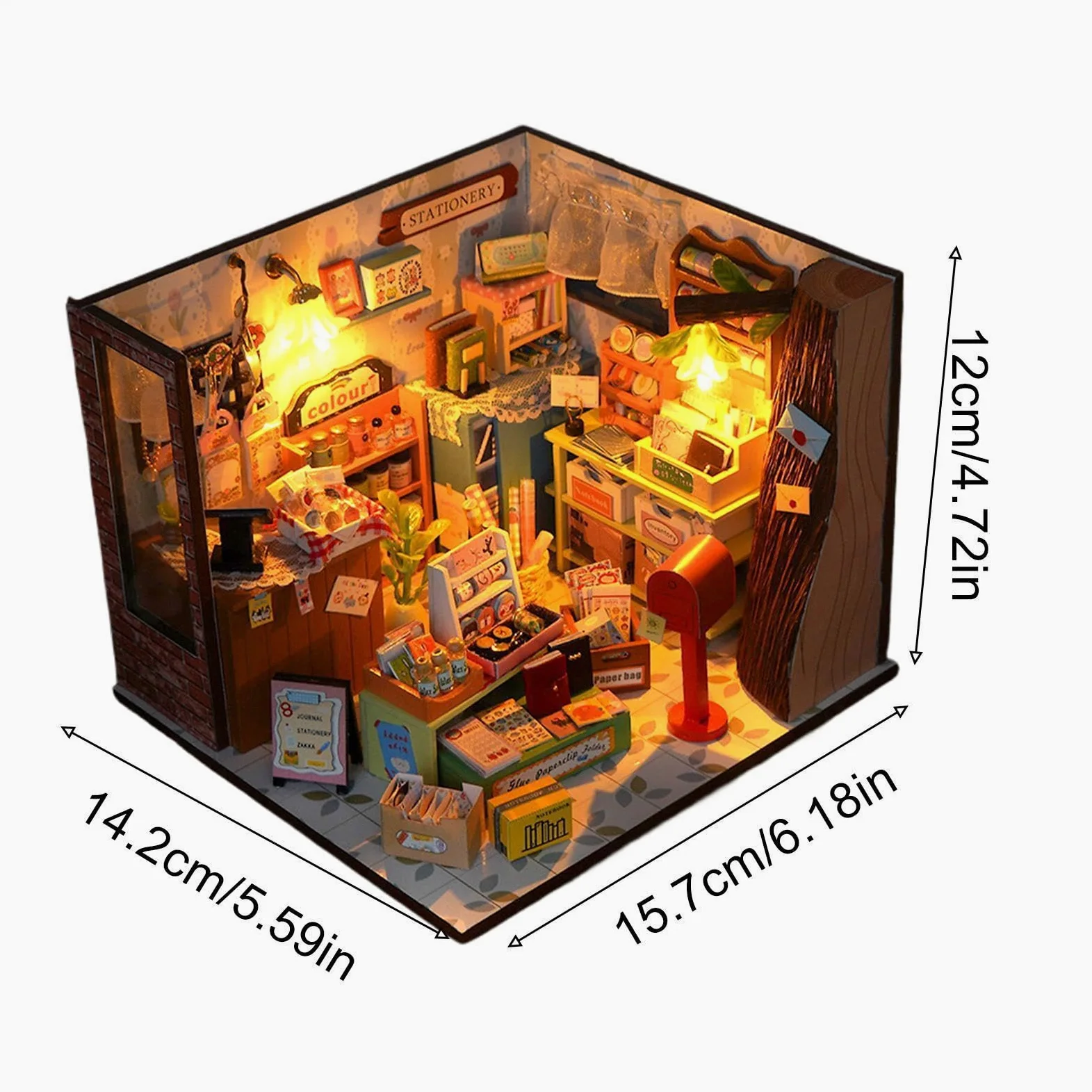 Kit fai da te per una casa in miniatura Giocattolo Di Costruzione | Kit Piccola Casa in Miniatura Per la decorazione di scrivania, dormitorio, appartamento, libreria, sogg