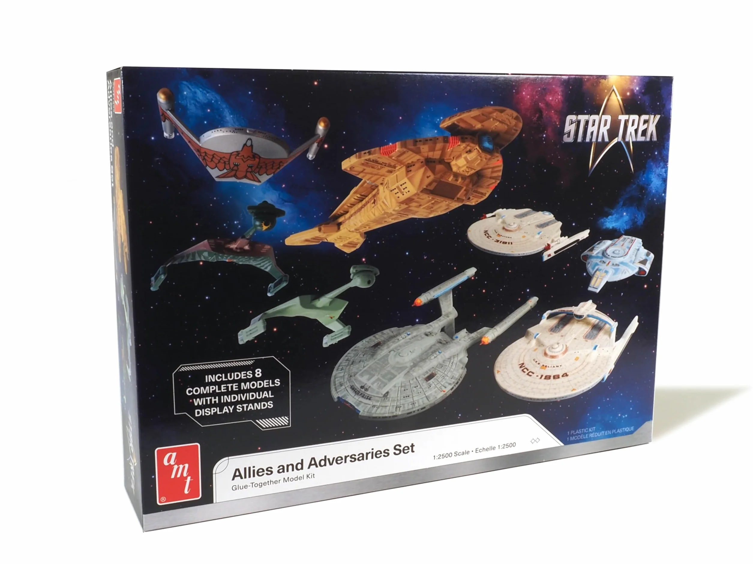 AMT Star Trek - Set di navi avversari e alleati, scala 1:2500, livello di abilità 2,