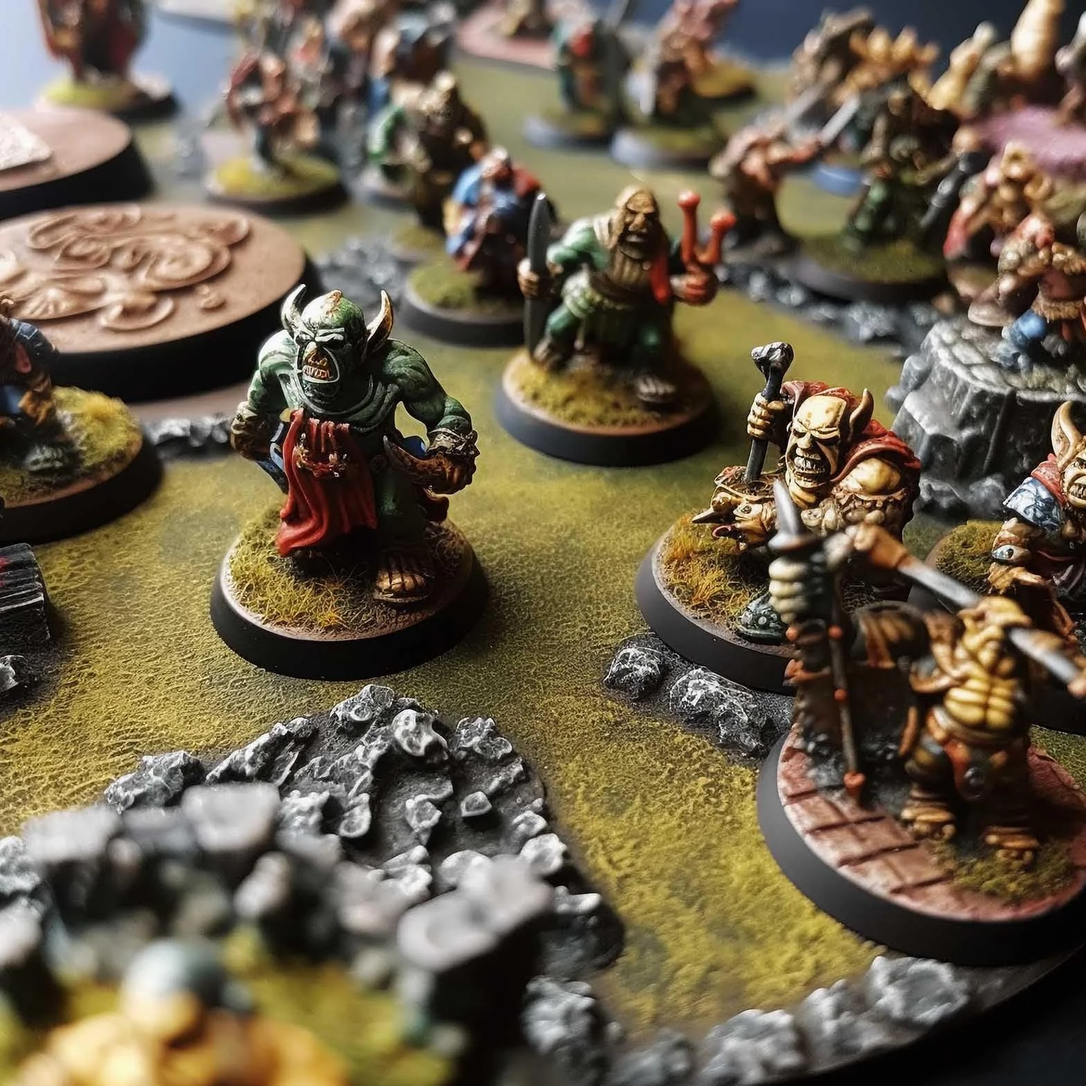Modello Basi 28.5mm Basi Rotonde Plastica Nera per Giochi da Tavolo Wargames (50 PCS)