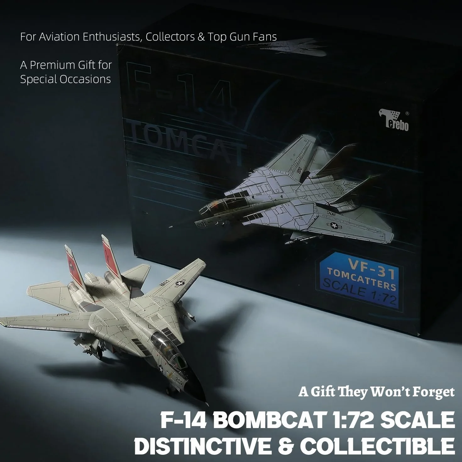 NUOTIE F-14A Tomcat 1/72 Modello di Aeroplano in Metallo Kit VFA-31 Tomcatters Caccia in Lega Pressofusa