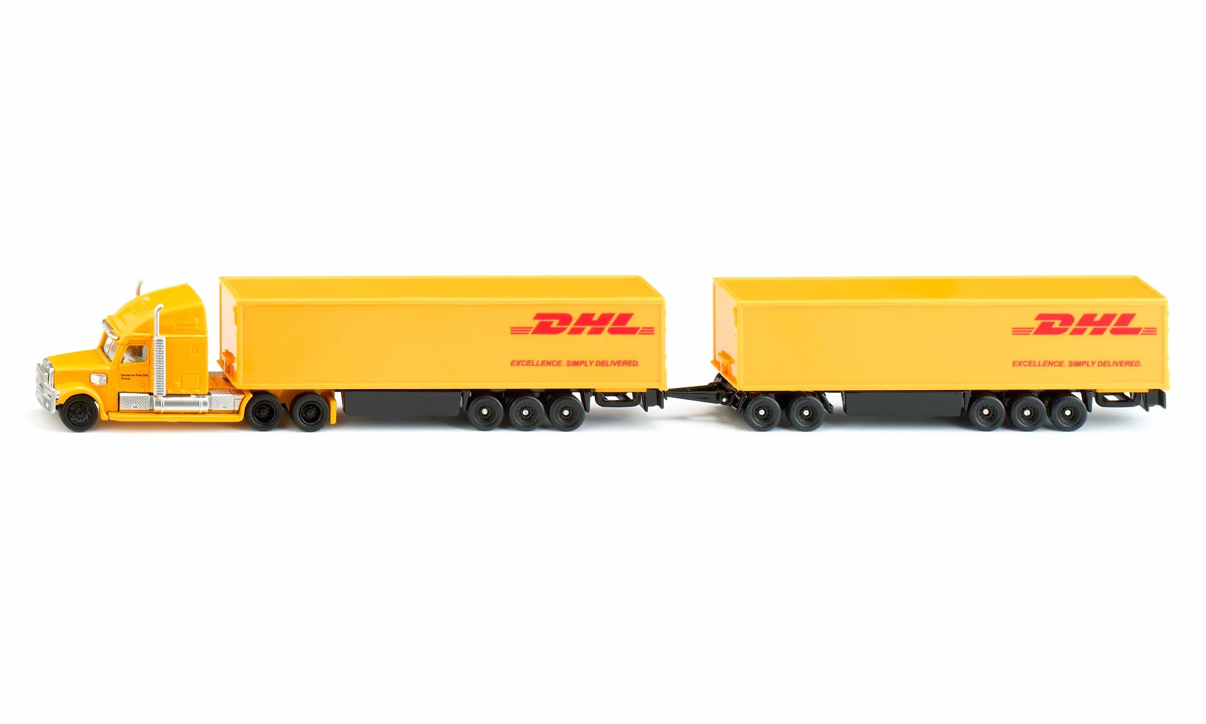 Siku 1806 Freightliner DHL Road Train Motrice Semirimorchio Rimorchio 1:87 Metallo Plastica Giallo