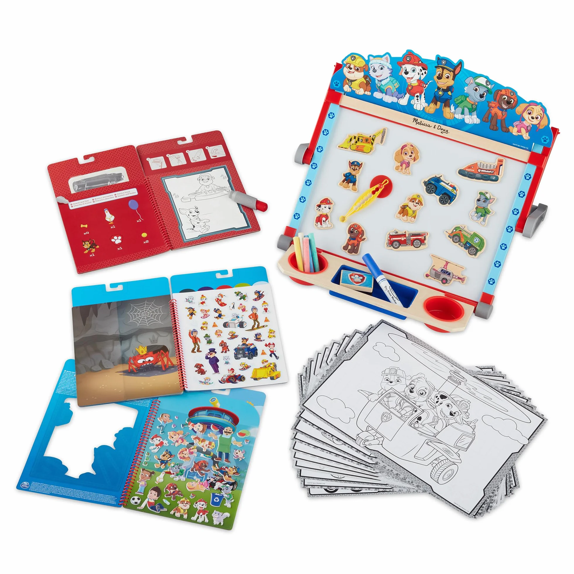 Melissa & Doug Water Wow! Paw Patrol Marshall Libro Magico da Colorare con Penna Magica, Album da Colorare con Pennarelli Ad Acqua, Giochi da Viaggio per Bambini 3-7 Anni