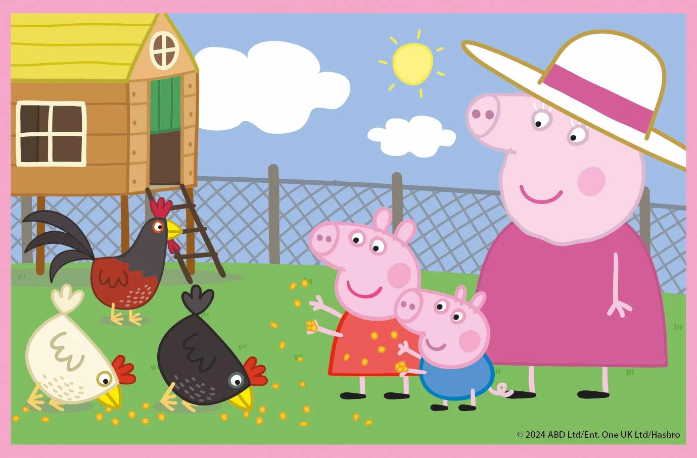Clementoni Peppa Pig-6 Pezzi Bambini 2 Anni, Cartoni Animati, Puzzle Cubi, Made In Italy, Multicolore, 40659
