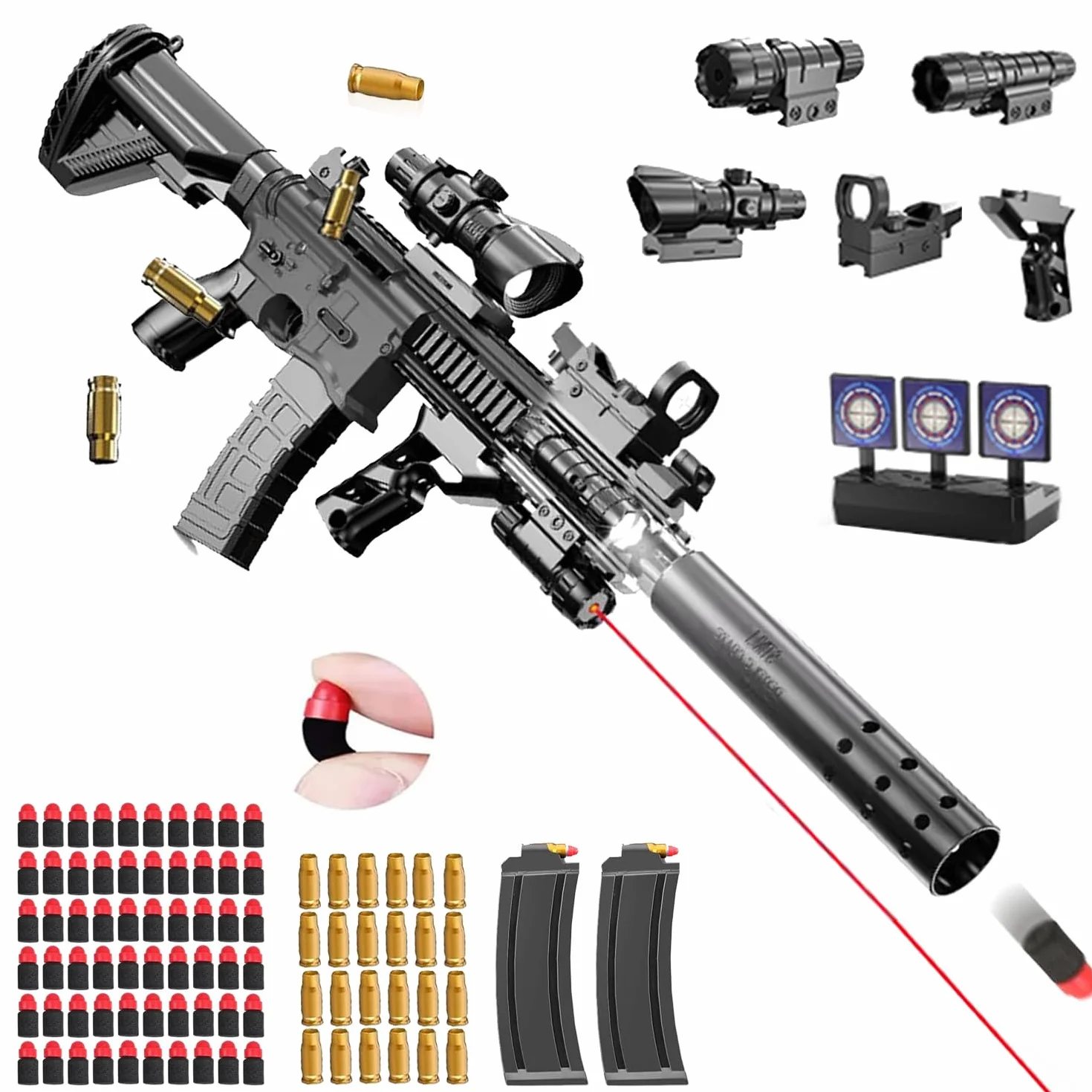 Pistola giocattolo M416 morbida in schiuma per bambini 12+
