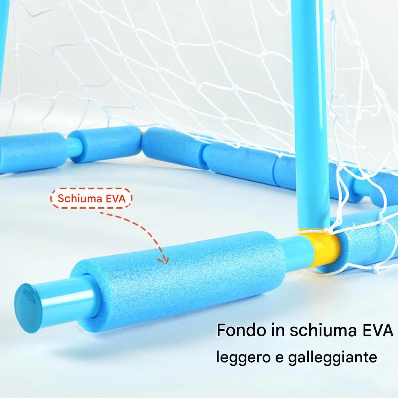 Generico Canestro da Basket per Piscina - Porta da Calcio Galleggiante in Acqua 2 in 1 | Giocattolo Acquatico interattivo con 2 Palline e Pompa | per Bambini 4 Anni ín su, Adulti, Famiglia, Piscina