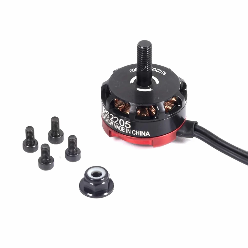 Yvxotrxnk Motore brushless 2205 2300KV 2-3S per aeroplano radiocomandato, 5 mm, fusto CW CCW High Thrust FPV Racing Multicopter Motor (2205-CW-1PCS)