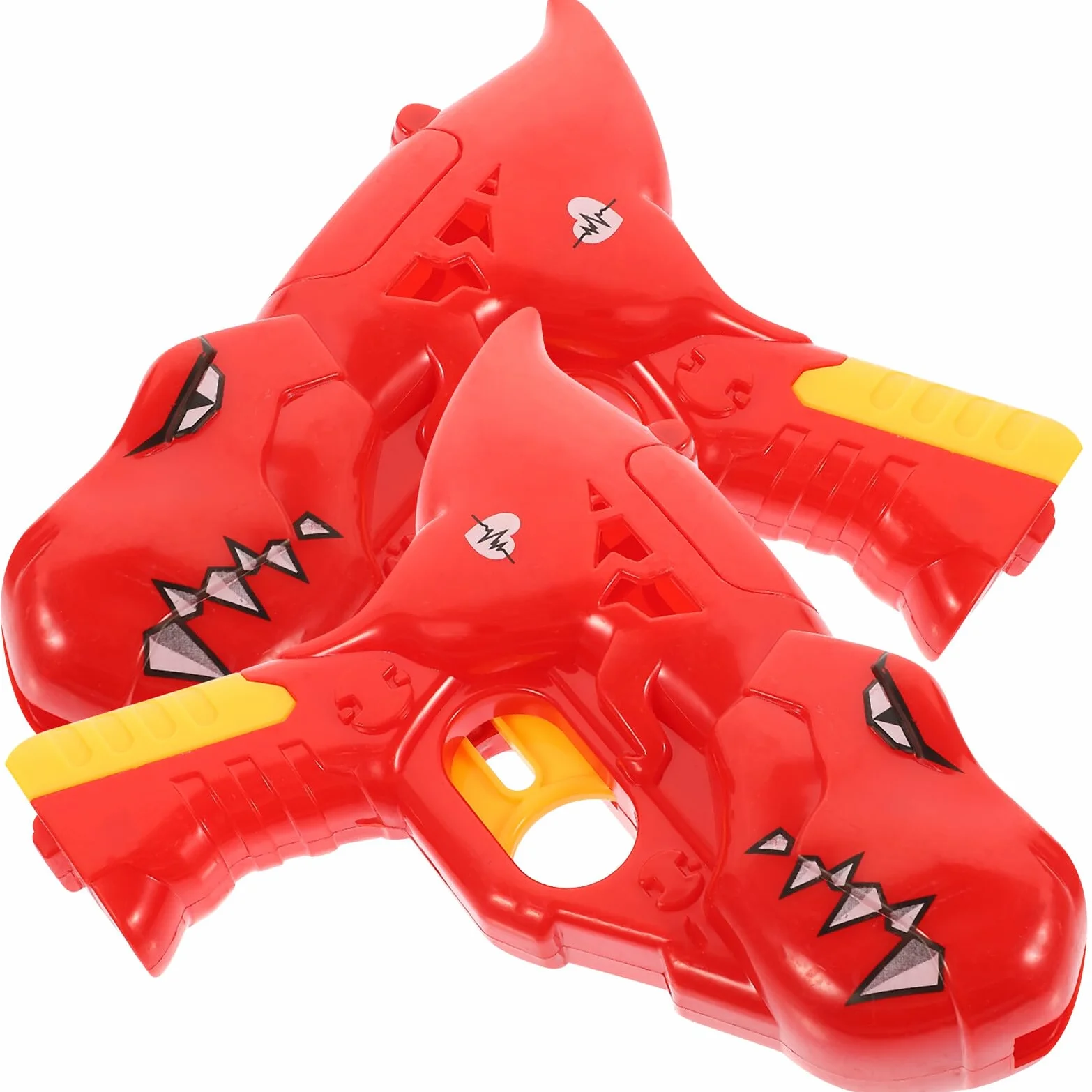 Giocattolo a Forma di Robot Dinosauro per Lecca-Lecca, 2 Unitá, Plastico Rosso, Apertura Bocca e Spazio per Conservare Lecca-Lecca, per Feste di Compleanno Ragazzo Ragazza