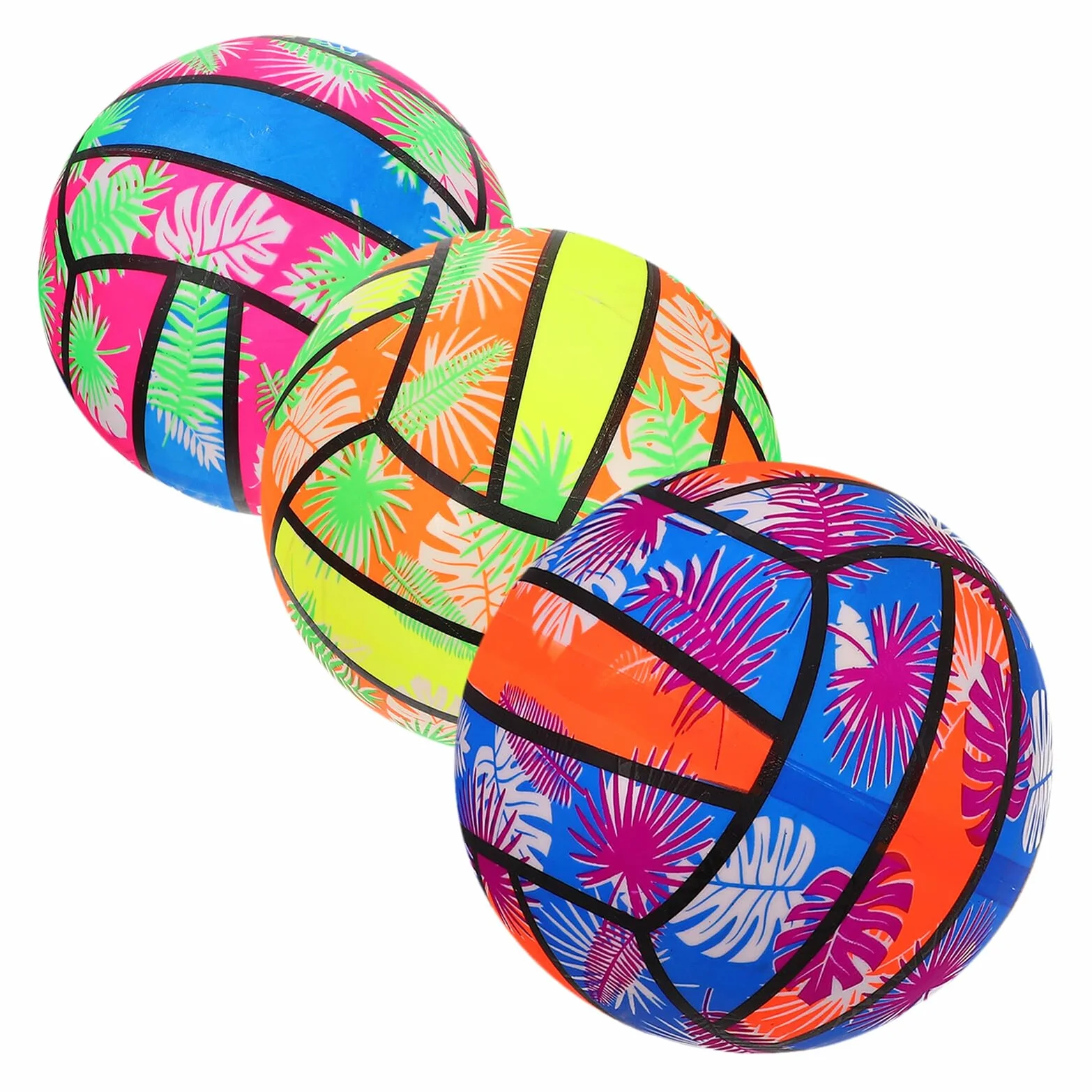 Hohopeti 3 Pezzi Palloni Gonfiabili da Pallavolo 22 Cm in PVC Colorati per Piscina e Spiaggia, Giocattolo Leggero e Portatile e Adulti, per Giochi Acquatici all’Aperto e Colore Casuale