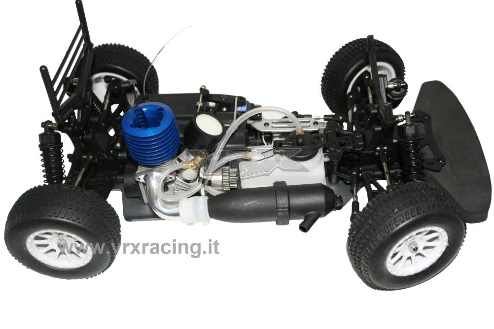 VRX Stradale Flash Rally 1/10 con motore a scoppio GO18 con cambio a 2 marce N2 con telaio in metallo radio 2.4ghz 4WD RTR carrozzeria rossa R0159R
