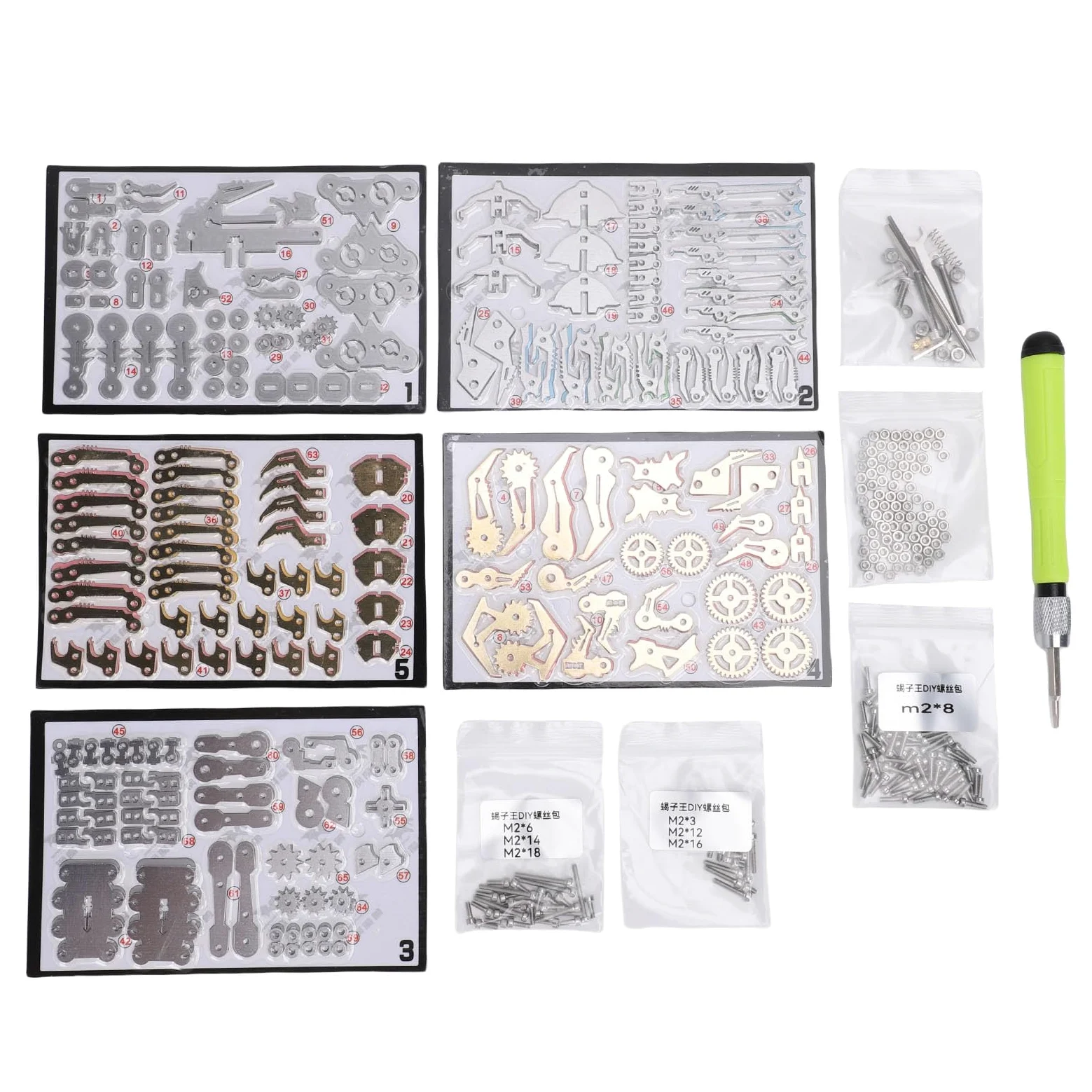 Sxhlseller Kit Fai da Te Puzzle in Metallo 3D |Blocchi di Costruzione Modello Meccanico STEM per Bambini Adulti (GOLD)