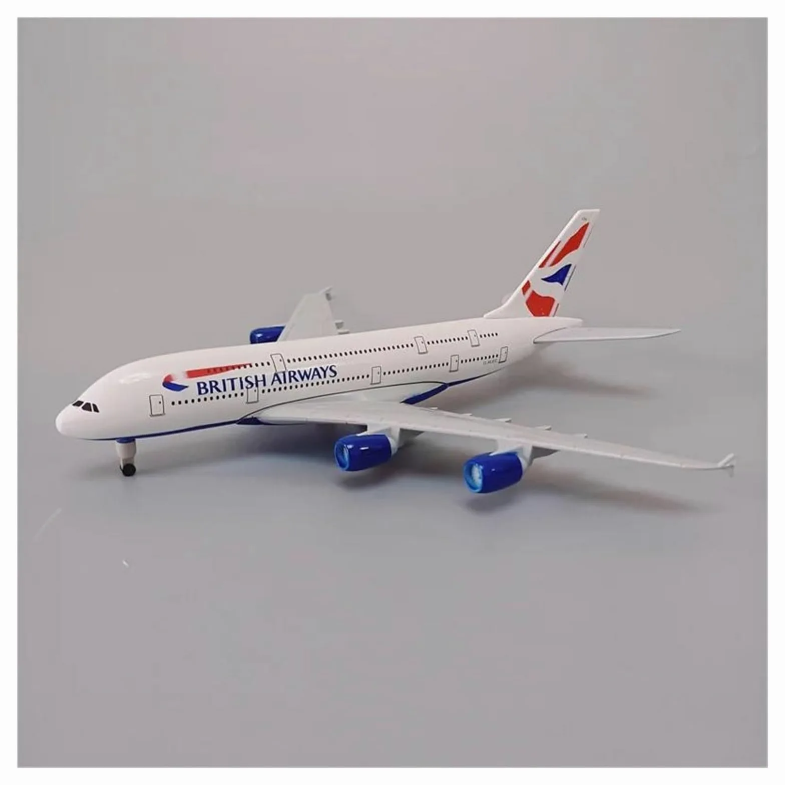 Kit Modello Di Aereo Pressofuso Da 20 Cm Per British Airways Airbus 380 A380 Per Regalo Collezione Appassionati Aviazione Modello di Aereo in lega
