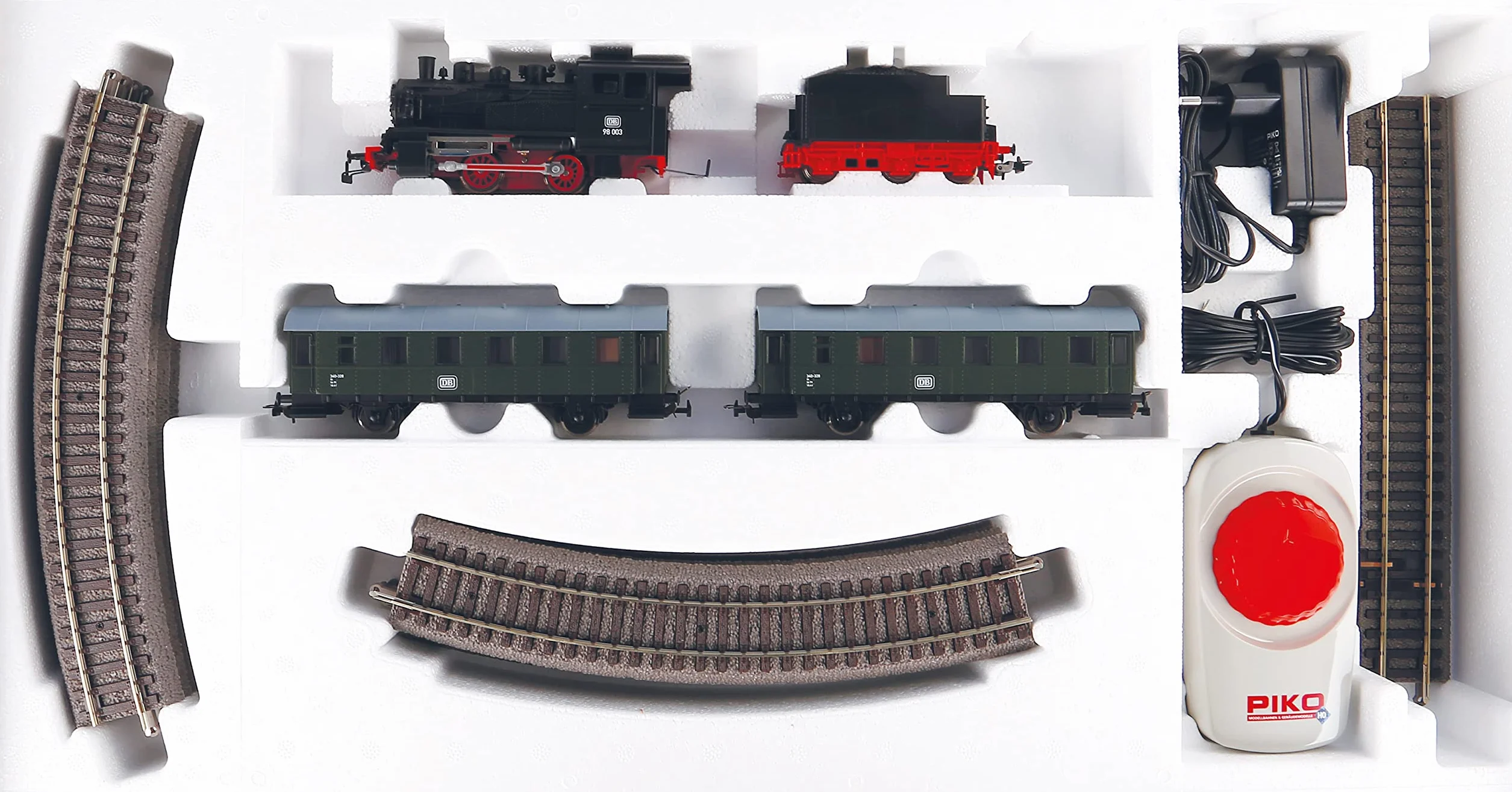 Piko 57112 Kit iniziale H0 letto treno passeggeri DB flok a vapore tender due corsia