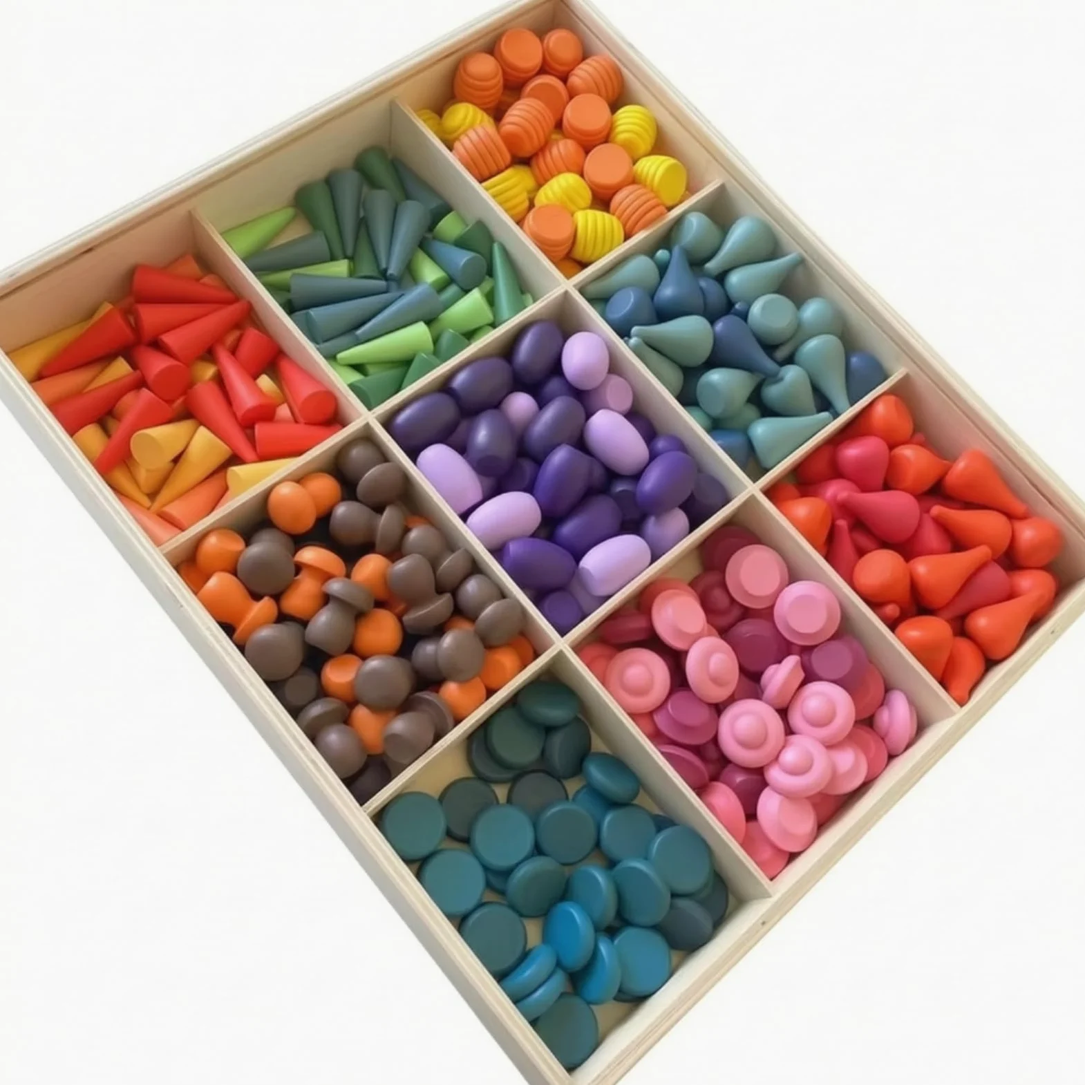 Gioco di Costruzioni in Legno Aperto, Style to 1 | educativo, Creativo, Blocchi struzione in Legno, per Scuola prescolare, Bambini, Neonati
