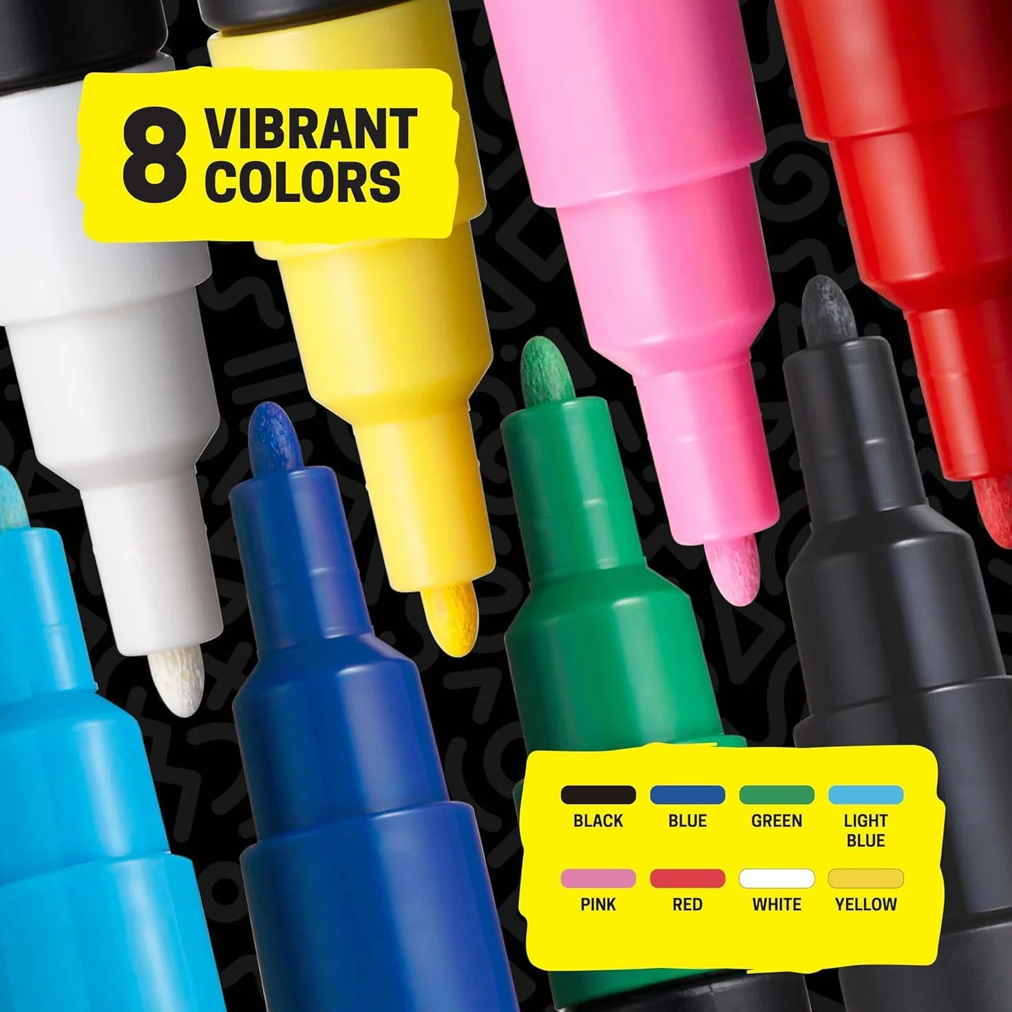 POSCA Pennarelli 8-set punta rotonda fine colori primari