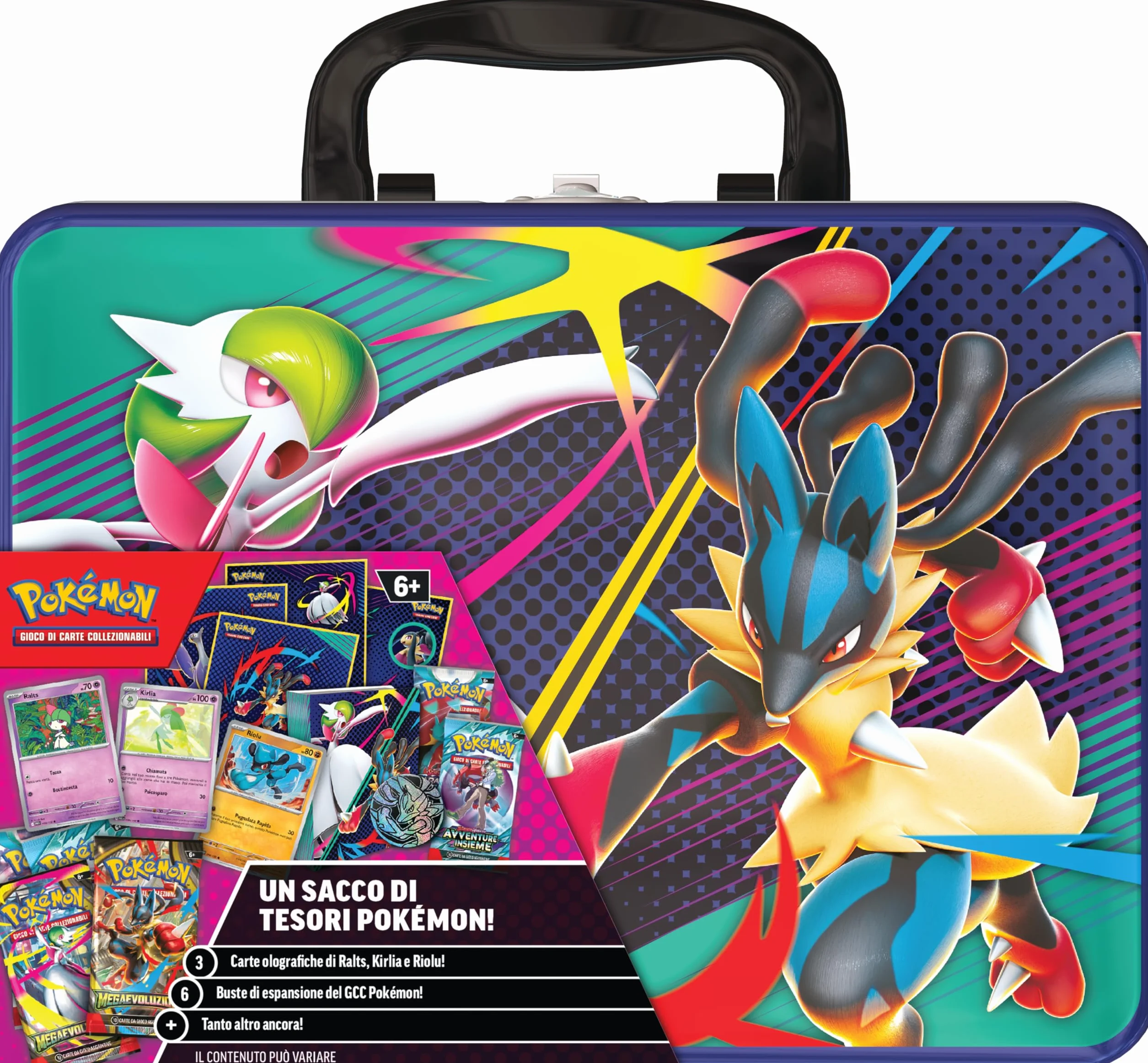 Pokémon GCC Bauletto da Collezione Mega Gardevoir Mega Lucario 3 Carte Olografiche 6 Buste Espansione