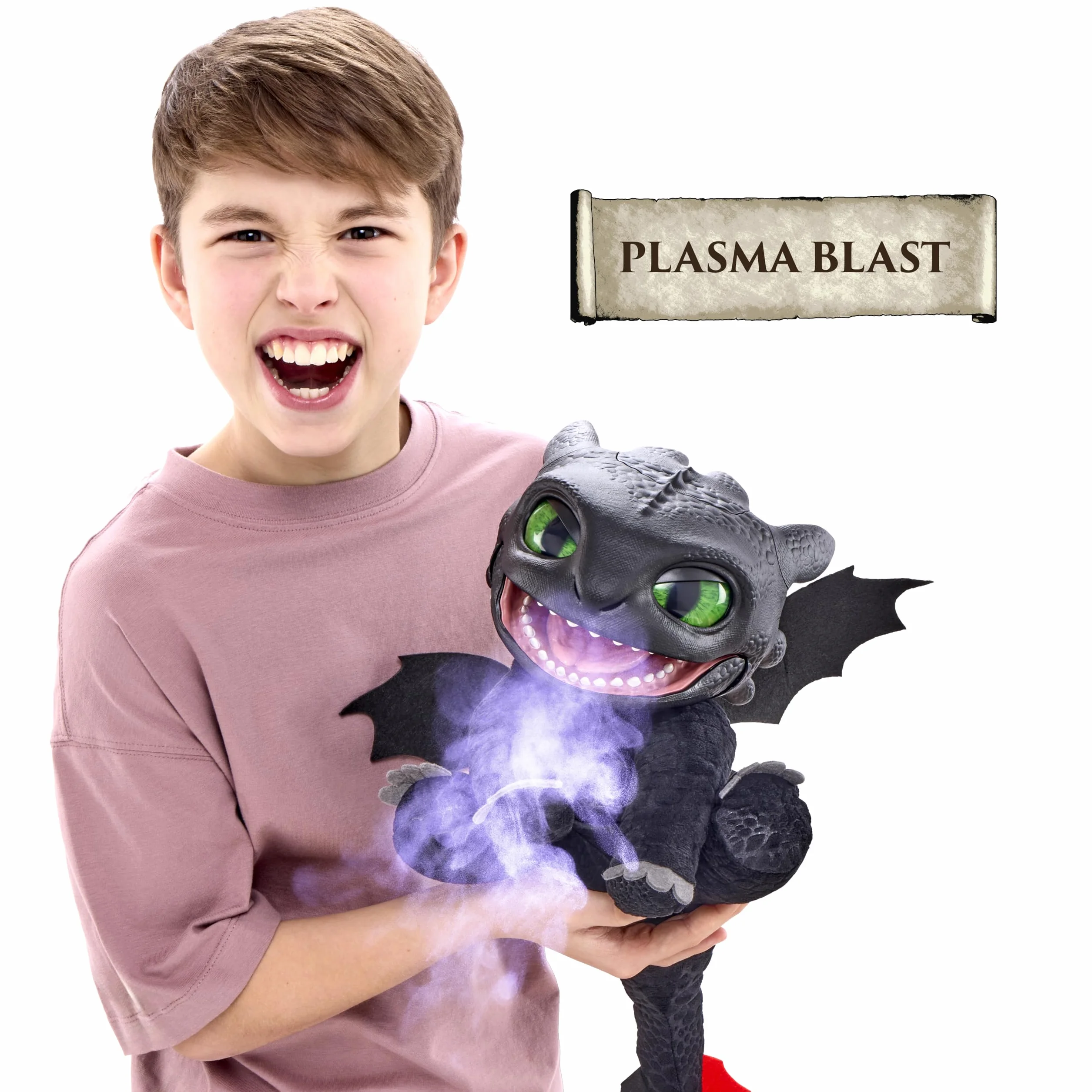 WOW! STUFF How To Train Your Dragon Toothless Puppetronic by RealFX - Looks-Feels-Sounds Real, 50+ Action & Sounds, 10" High Plush, Kids Ages 6+
