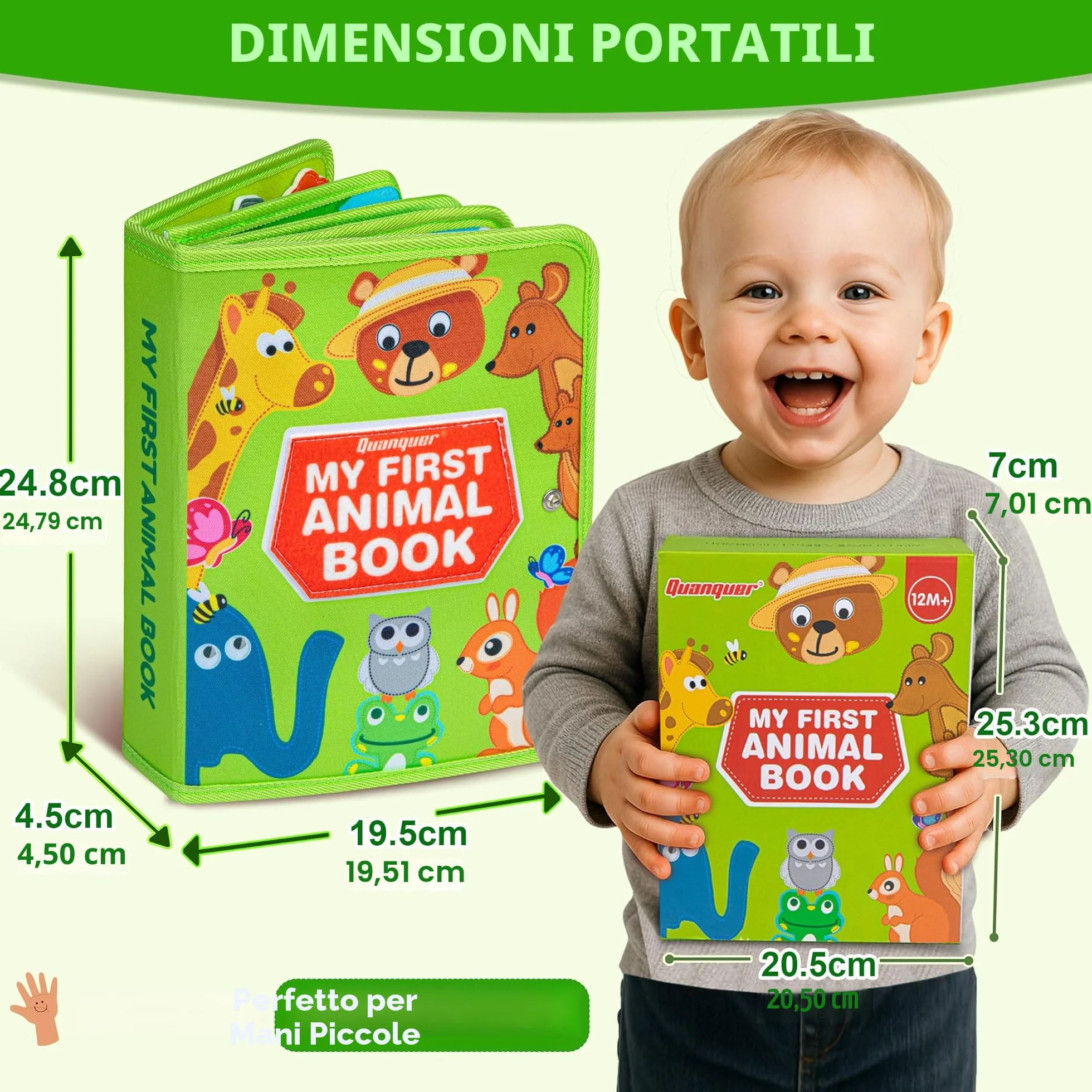 Quanquer Montessori Busy Board Activity Book dla niemowląt 1 2 3 lata