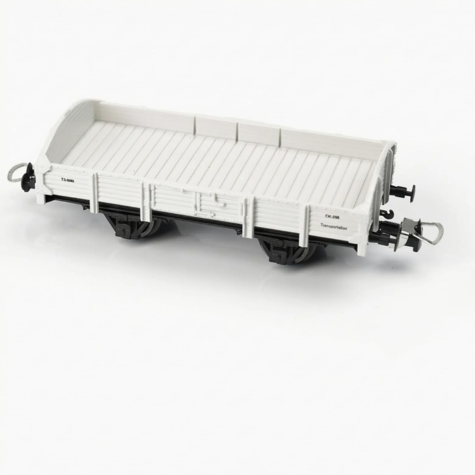 Carro Pianale HO Realistico Carro Piatto Basso Profilo Modellino Ferroviario per Modellisti, Collezionisti