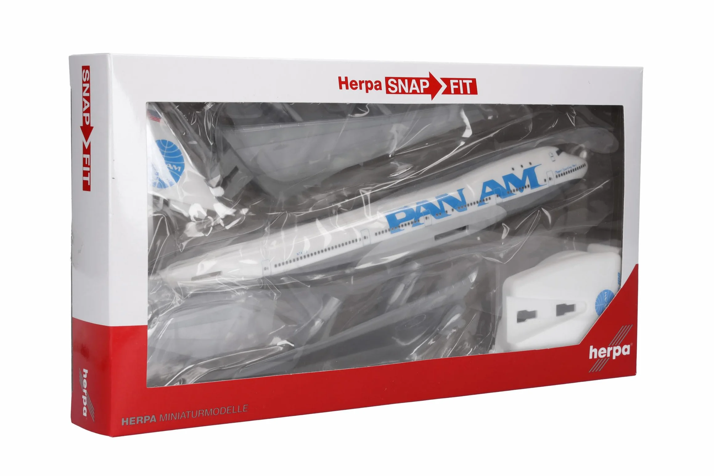 Herpa Pan Am Boeing 747-100 1:250 Snap-Fit modello aereo collezione plastica