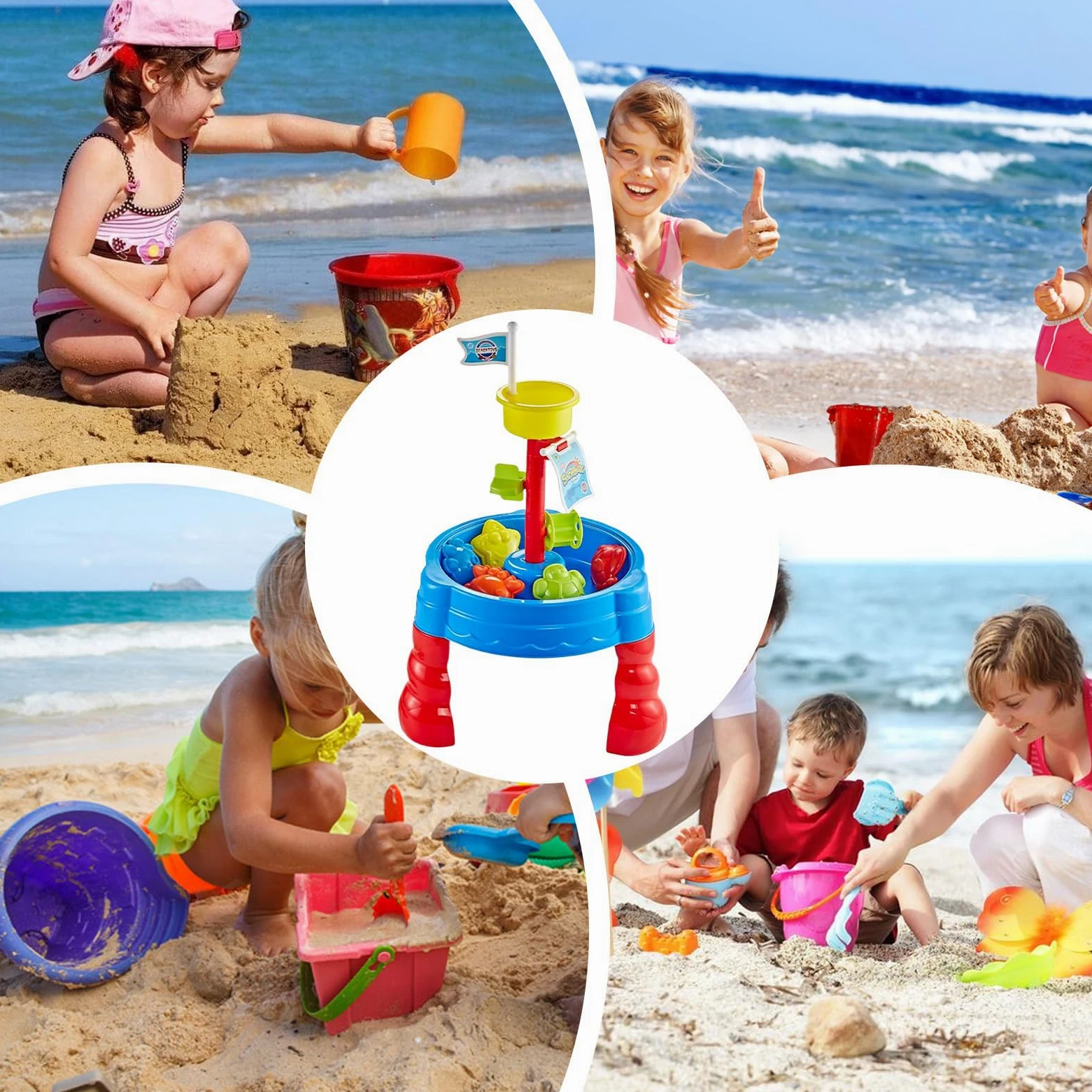 Generico Tavolo Sabbia Esterno Tavolo attività Sensoriale | Centro Attività Giocattolo Esterno per Bambini Giardino Cortile Area Giochi