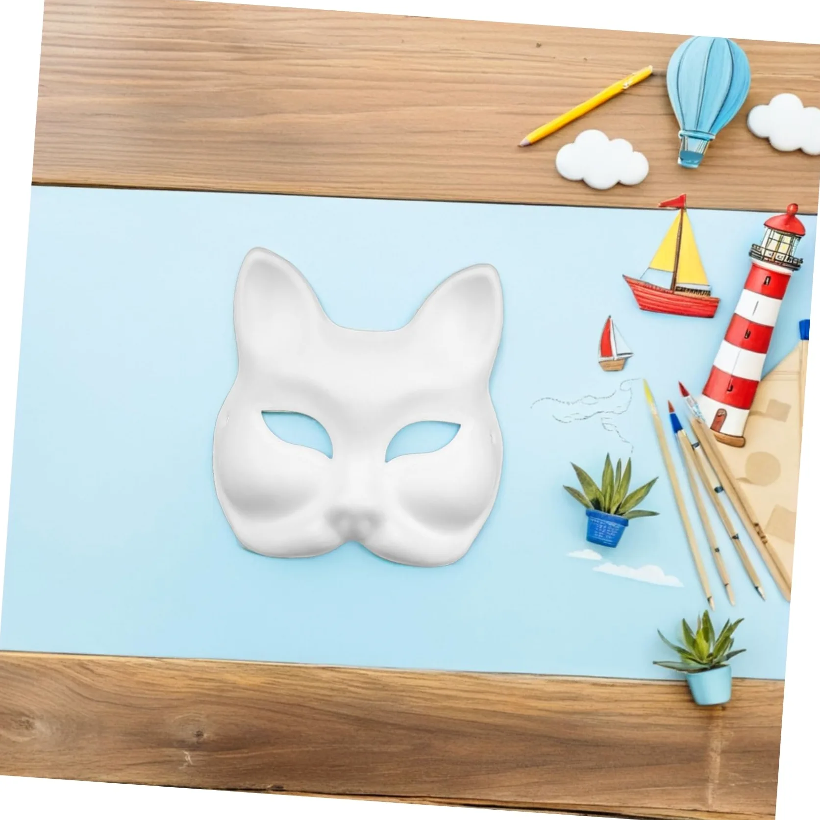 Milisten 16 Maschere Animali da Dipingere in Pasta Maschere Vuote Volpe e per DIY Feste Halloween e Progetti Artistici Gruppo