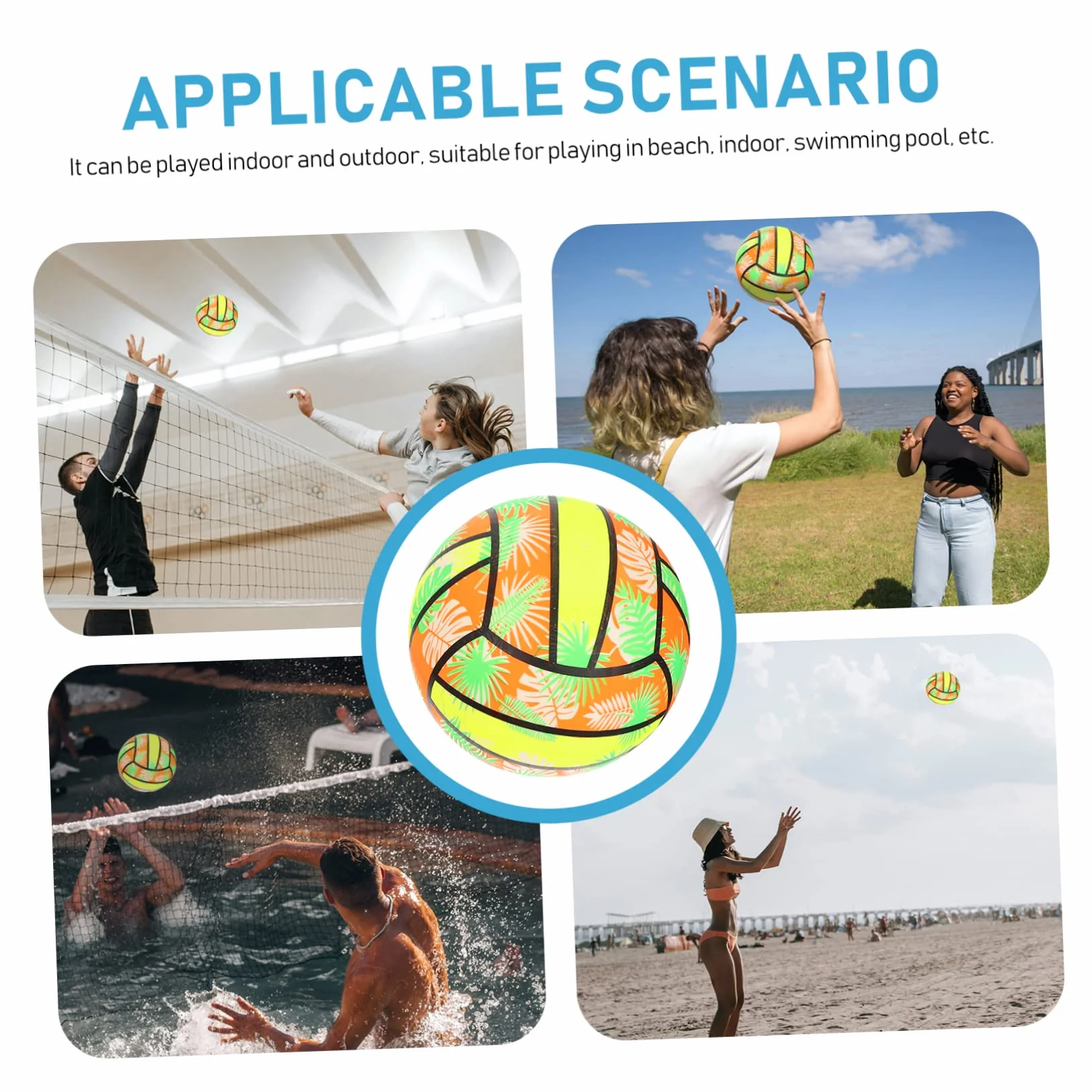 YARNOW 3 Pezzi Pallone Gonfiabile Pallavolo Spiaggia E Piscina 8.7 Pollici Giocattolo Estivo Leggero Portatile Accessori Per Feste E Attività All'Aperto