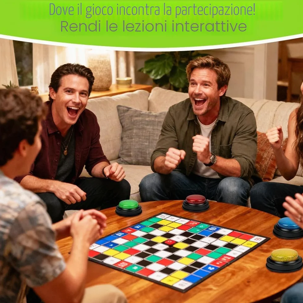 4PCS Quiz Buttons, Buzzer Game Show Buttons, Rispondi Al Cicalino Con Luce E Suono Di Allarme, Pulsanti Colorati, Giochi Per Bambini, Materiale Didattico, Giochi Quiz, Gioco Di Famiglia