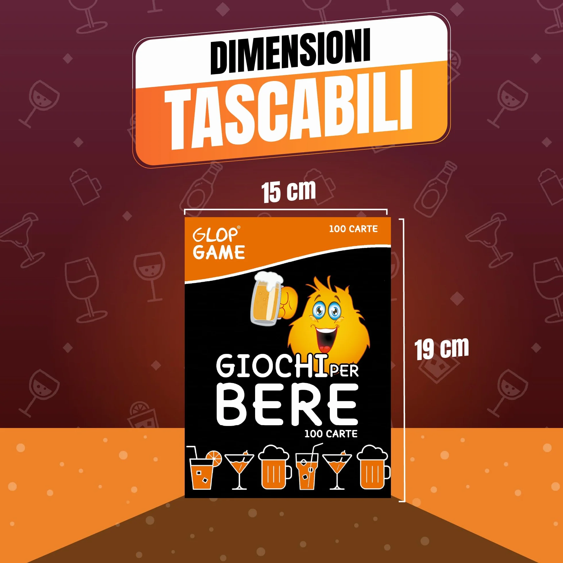 GLOP Game, Giochi da Tavolo Adulti di Carte per Bere, Regali Simpatici e Divertenti, Idee Regalo per Lei e Lui, per Natale, Amica, Amiche, Giochi Alcolici per Feste, Drinking Game