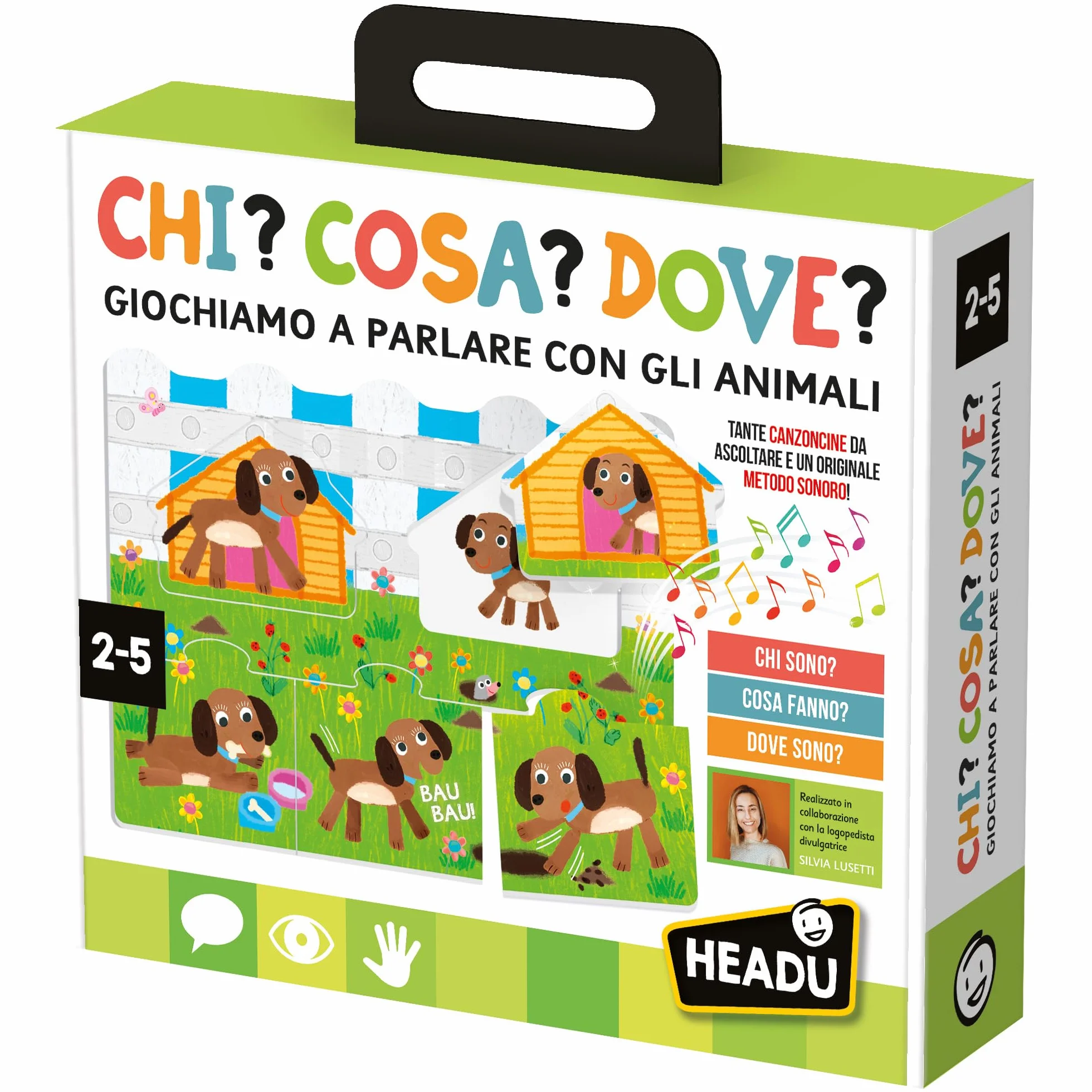 HEADU Chi Cosa Dove Giochiamo a Parlare Con Gli Animali Giochi Educativi 2-5 Anni Sviluppo Linguaggio Bambini Gioco Didattico