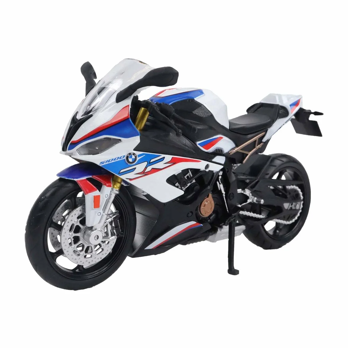 BMW S1000RR Die Cast 1/12 Bianco Metallo Giocattolo Veicolo a Ruote Libere