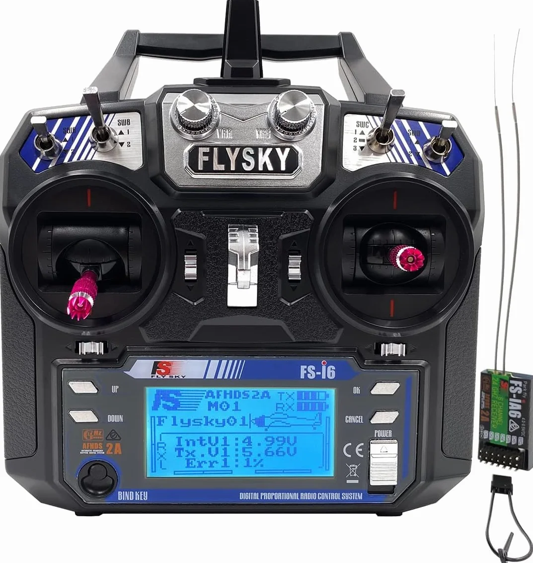 Flysky fs I6 AFHDS 2 A 6 canali trasmettitore + ricevitore radio IA6 2 GHz + ricevitore sistema radio per RC auto da corsa barca elicottero giocattoli