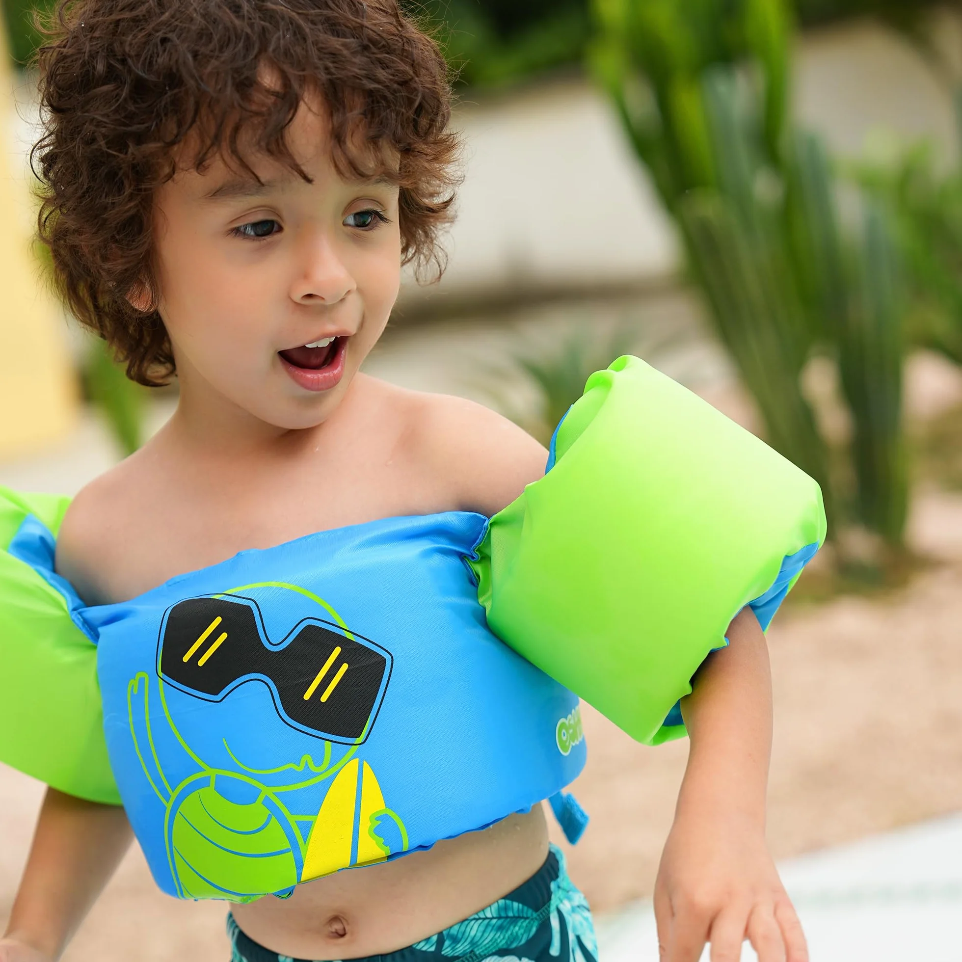 Braccioli di Sicurezza per Piscina Galleggiante per Nuoto Accessori per Bambini con Motivo Cartone Animato, ausilio per Imparare a Nuotare, Galleggiante