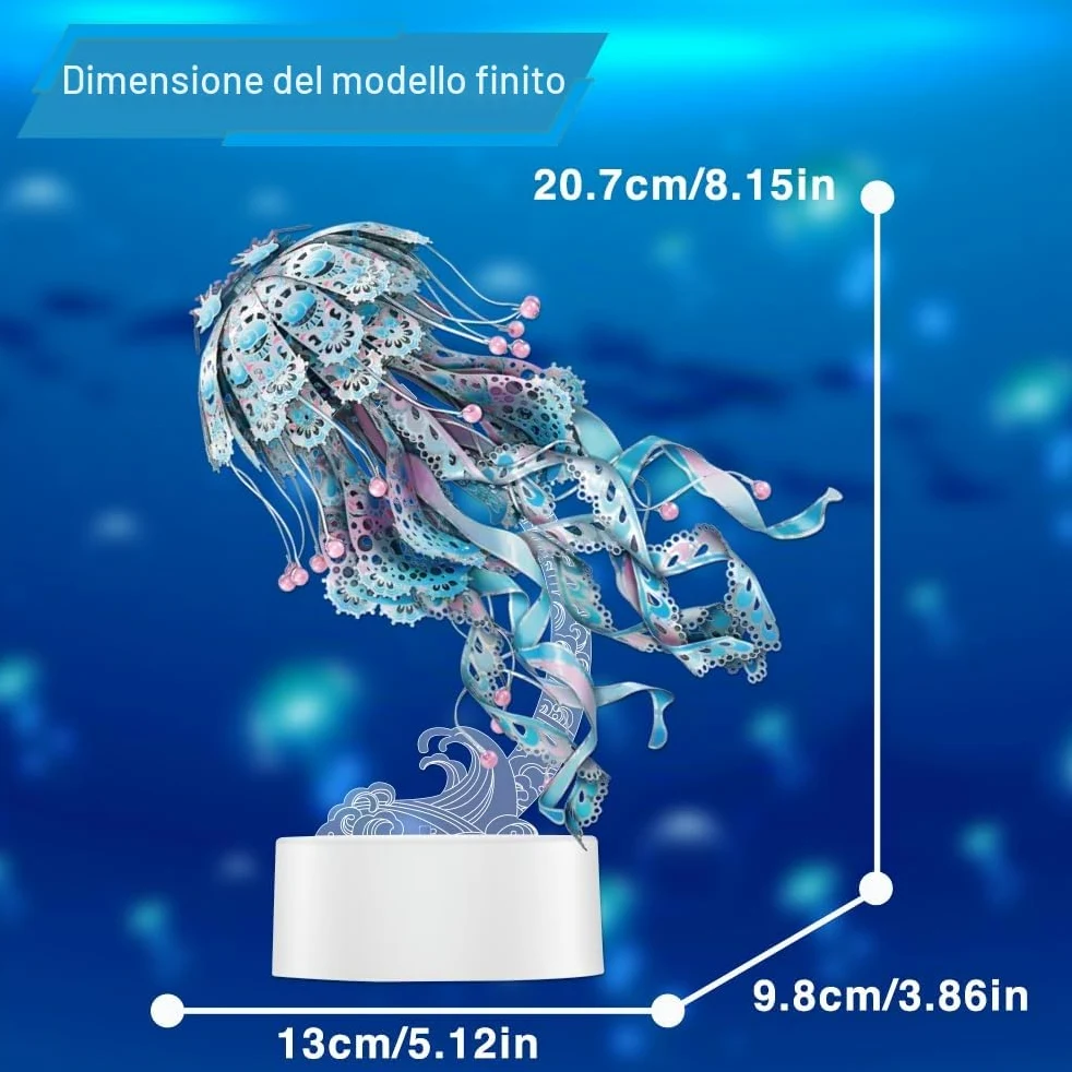 Piececool 3D Metal Puzzle Puzzle 3D Artigianato 3D Modelli di Metallo 3D Puzzle regalo di Natale Puzzle 3D per adulti Oceano blu